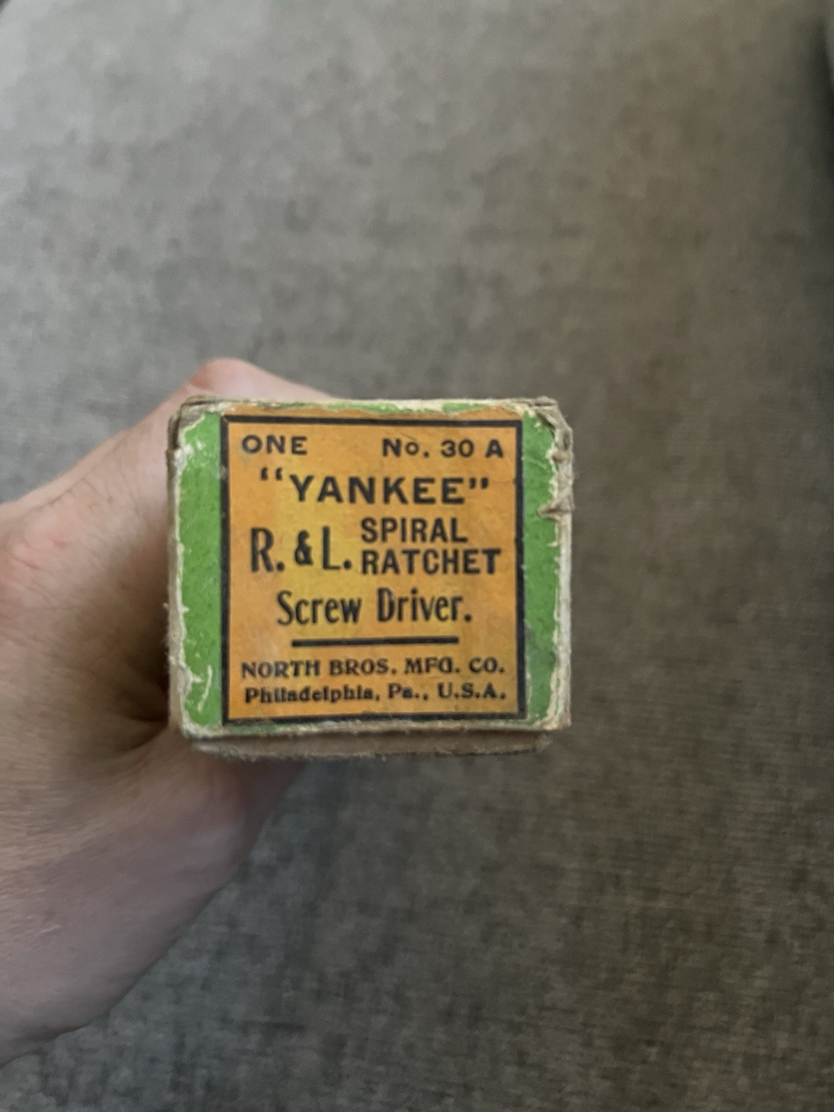 Vtg North Bros Yankee No 30A Spiral Ratchet Screwdriver Merit Box 2 Bits USA
