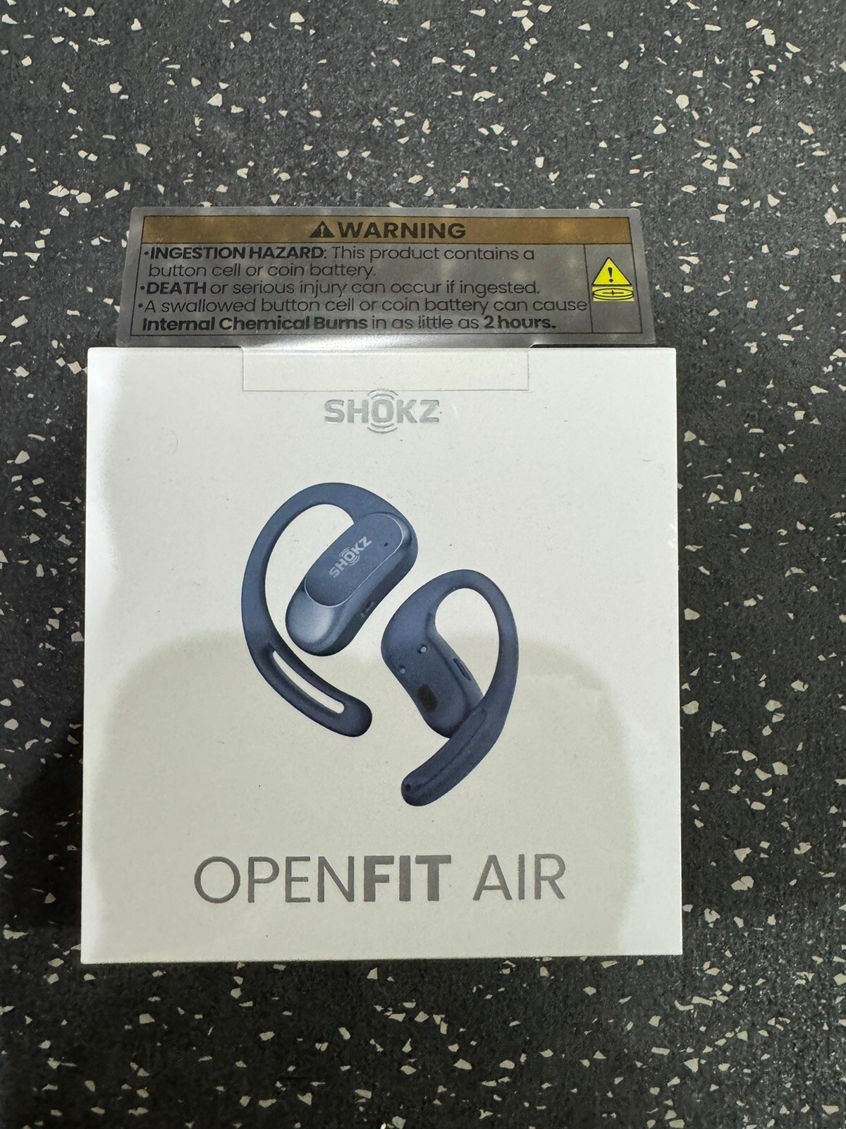 Shokz - OpenFit Air Open-Ear True Wireless Earbuds - Stone Blue New Shokz - OpenFit Air Open-Ear True Wireless Earbuds - Stone Blue New