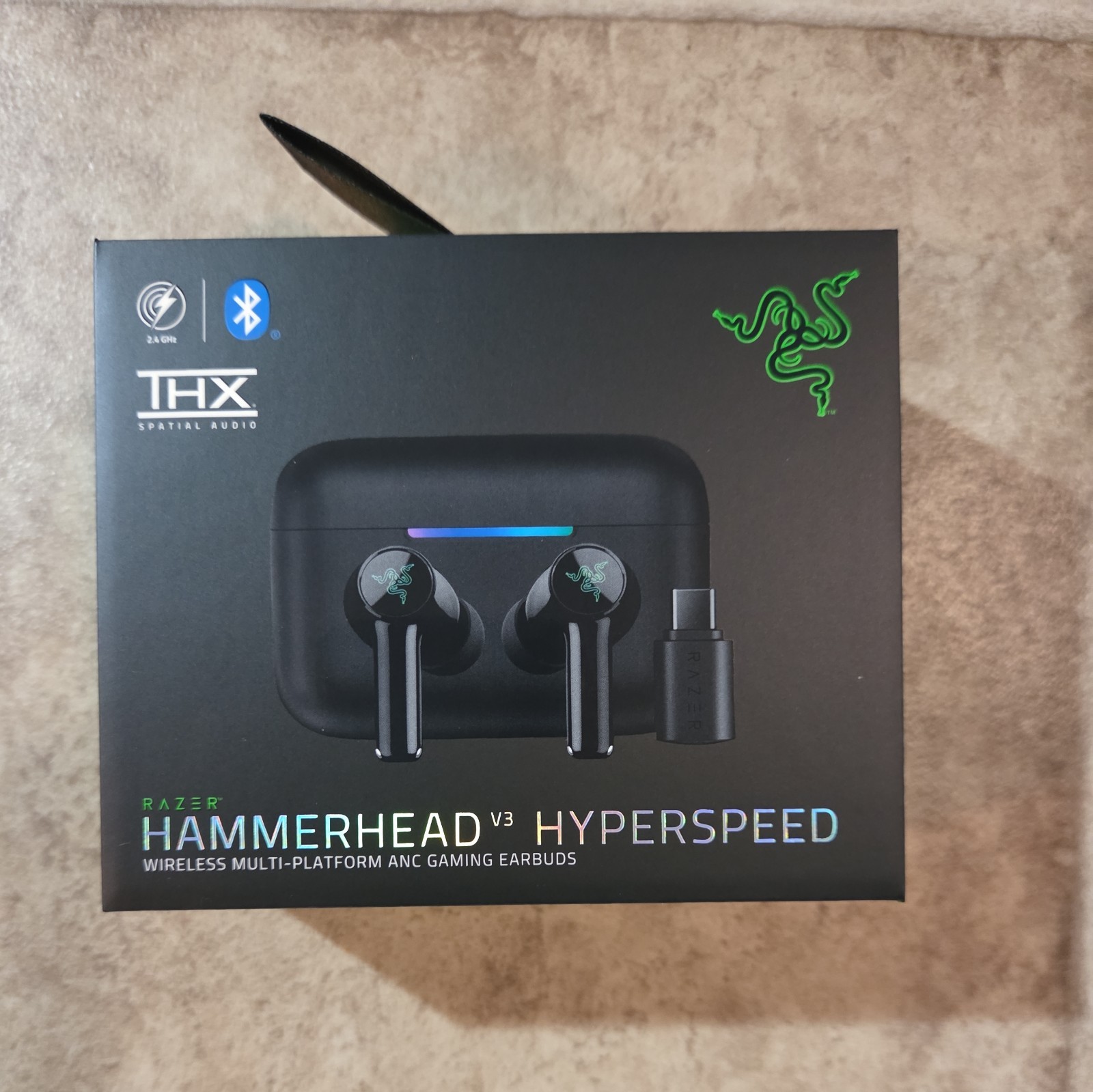 Razer Hammerhead v3 HyperSpeed Wireless Multi-Platform ANC Gaming Earbuds - New Razer Hammerhead v3 HyperSpeed Wireless Multi-Platform ANC Gaming Earbuds - New