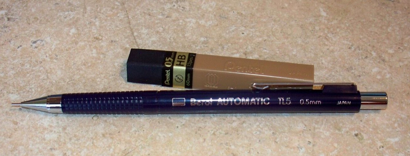 Vintage Berol TL5 0.5 mm Mechanical Pencil & 12 Refill Lead NEW OLD STOCK Vintage Berol TL5 0.5 mm Mechanical Pencil & 12 Refill Lead NEW OLD STOCK