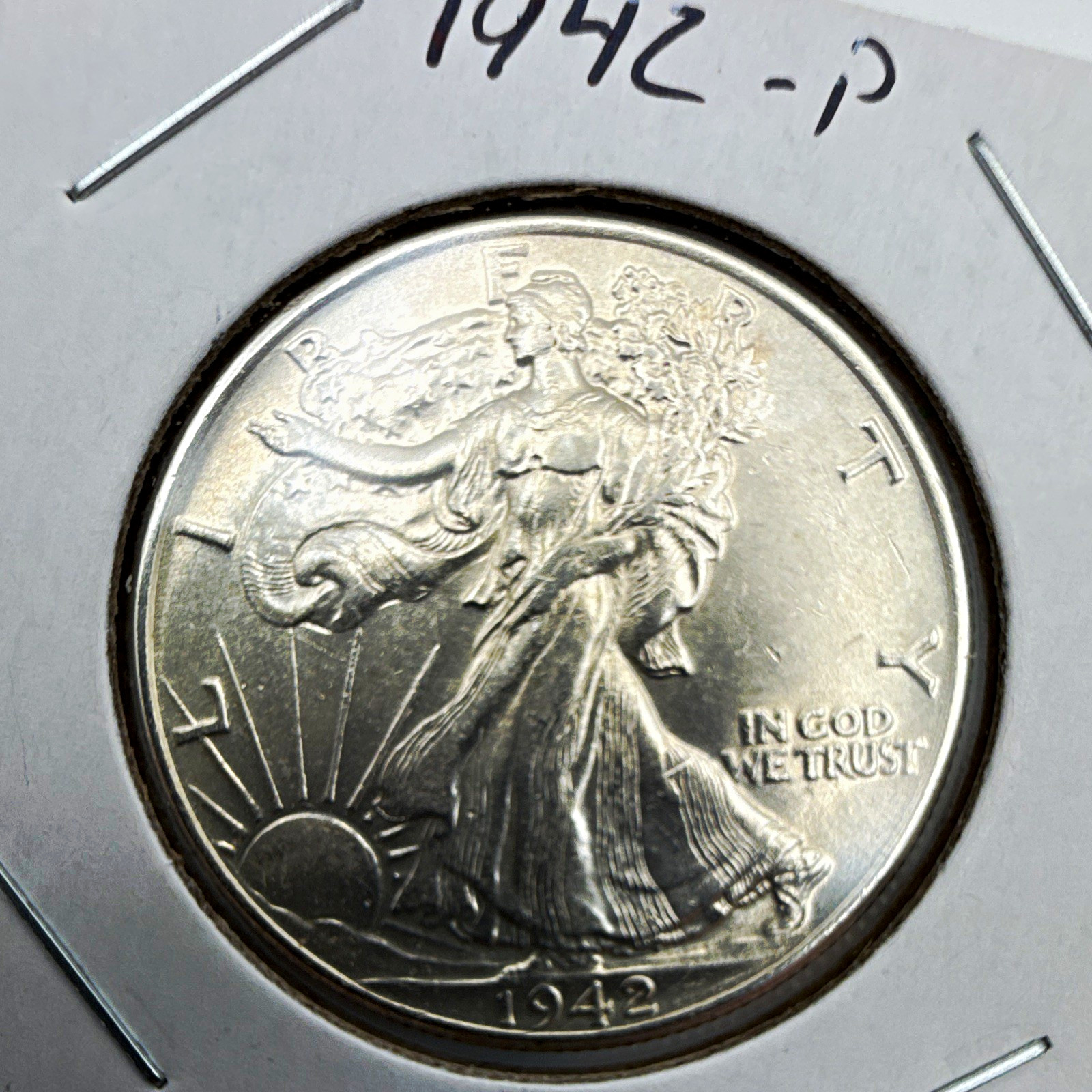 1942-P Liberty Walking Half Dollar 50C Silver .900 Business Strike KM#142 1942-P Liberty Walking Half Dollar 50C Silver .900 Business Strike KM#142