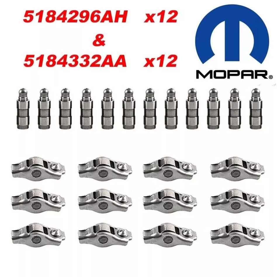 OEM 12Pcs Arms 5184296AH&12Pcs Lifters 5184332AA for 11-19Chrysler Dodge Ram