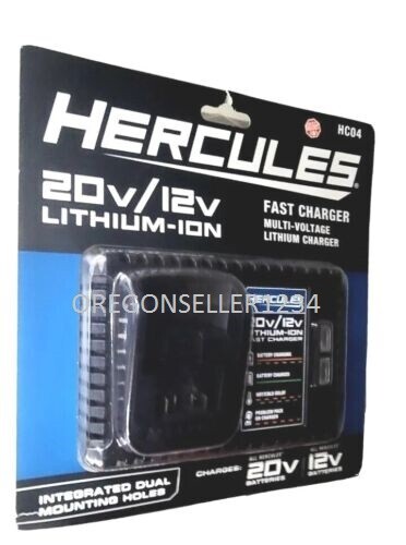 BRAND NEW Hercules 20V / 12V Multi Voltage Fast Battery Charger Charging Charge BRAND NEW Hercules 20V / 12V Multi Voltage Fast Battery Charger Charging Charge