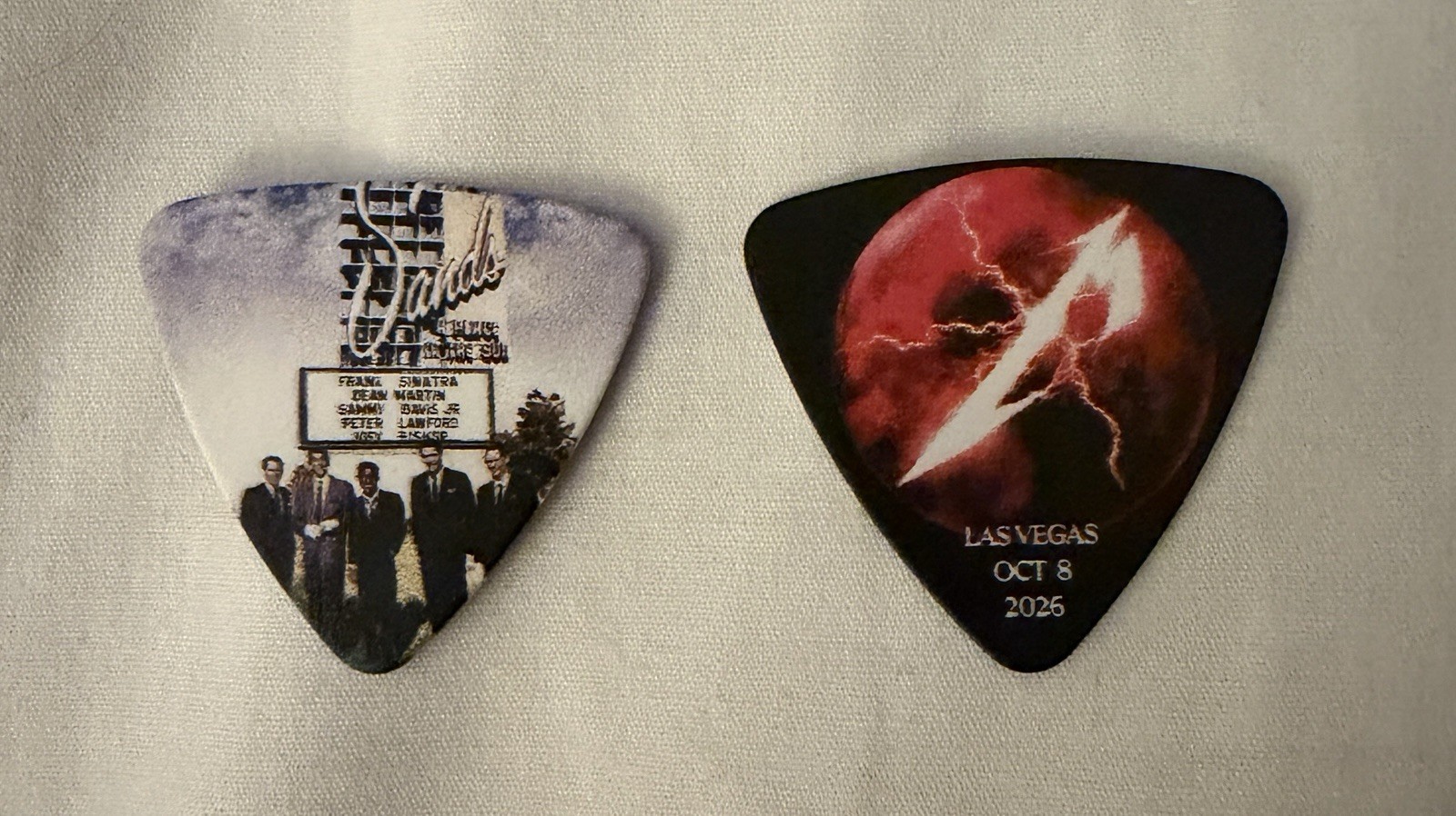 Metallica 10/8 Custom Sphere Guitar pick Vegas 2026 Metallica 10/8 Custom Sphere Guitar pick Vegas 2026