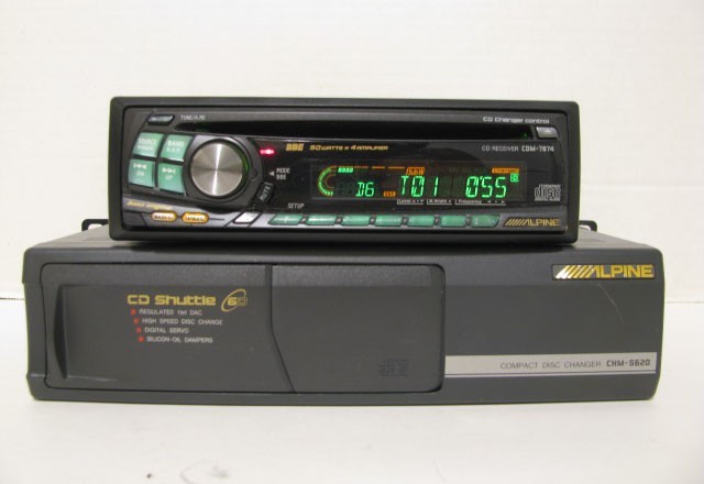 Alpine CDM-7874 AM FM Radio CD Player In Dash Receiver w/ CHM-S620 CD Changer Alpine CDM-7874 AM FM Radio CD Player In Dash Receiver w/ CHM-S620 CD Changer