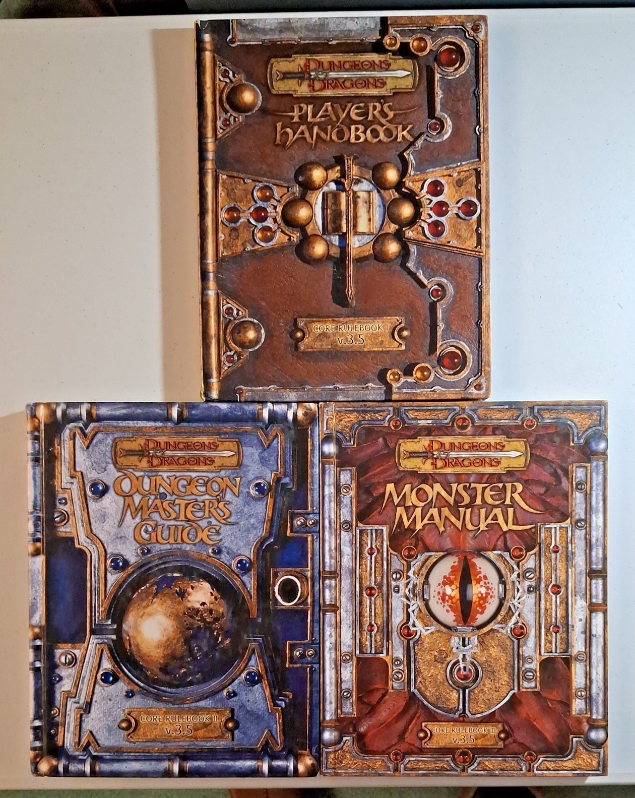 Dungeons & Dragons D&D 3.5E 3 Core Rule Books Set PHB DMG MM 2003