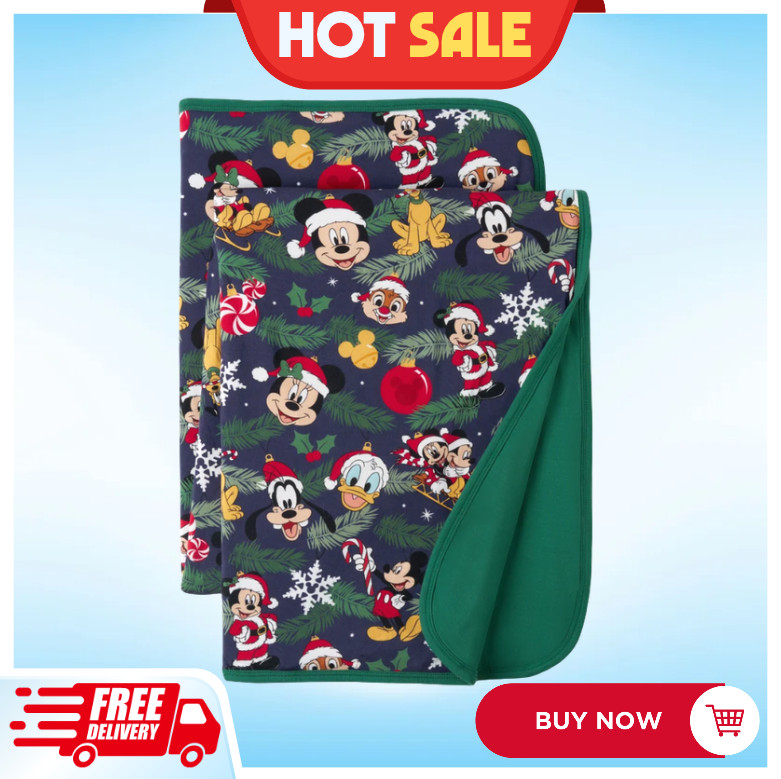 [HOT SALE] Mickey & Friends Deck The Halls Large Cloud Blanket