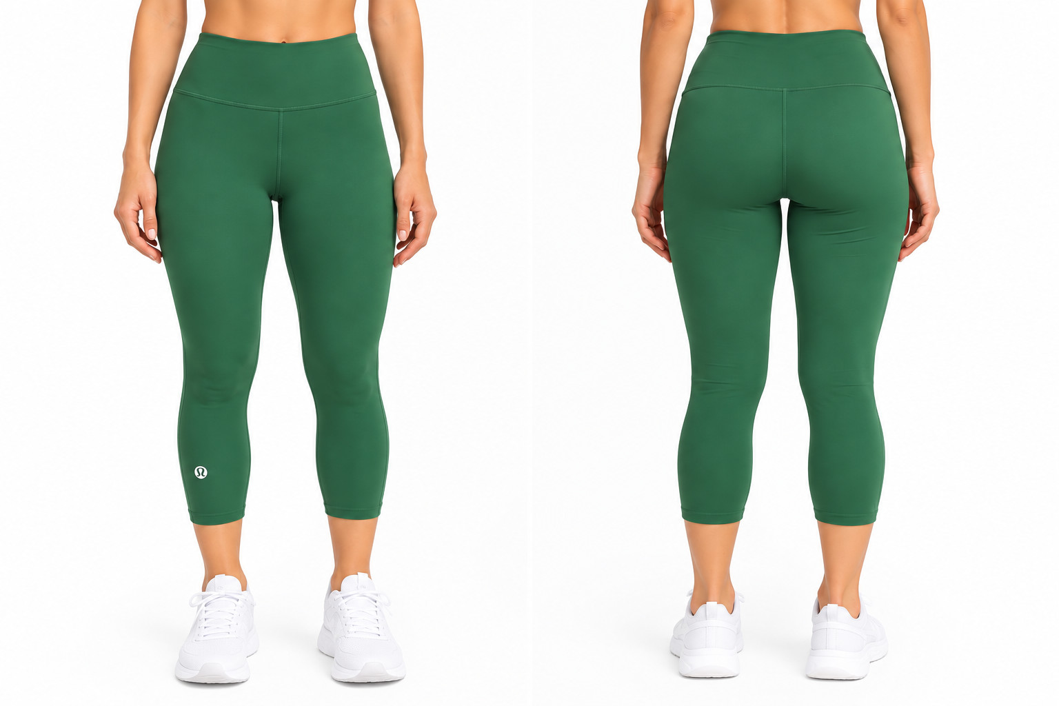 Lululemon Base Pace High Rise Crop 23” Brushed Nulux Everglade Green Size 12 NWT