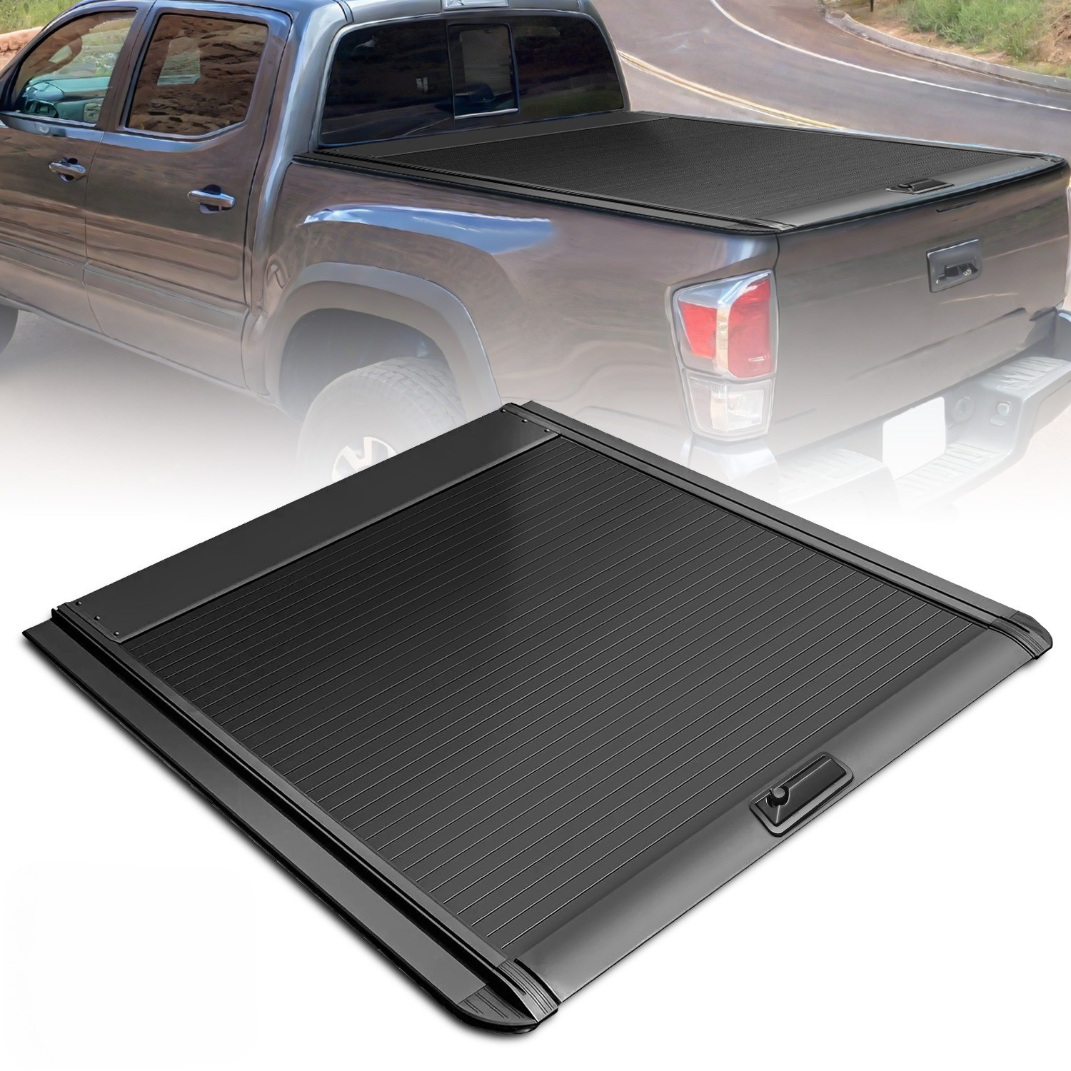 5FT Retractable Truck Bed Tonneau Cover For 2016-2023 Toyota Tacoma Aluminum