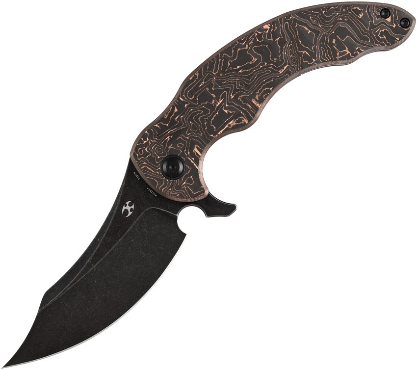 Kansept Knives Gilgamesh Framelock Copper CF Folding Knife