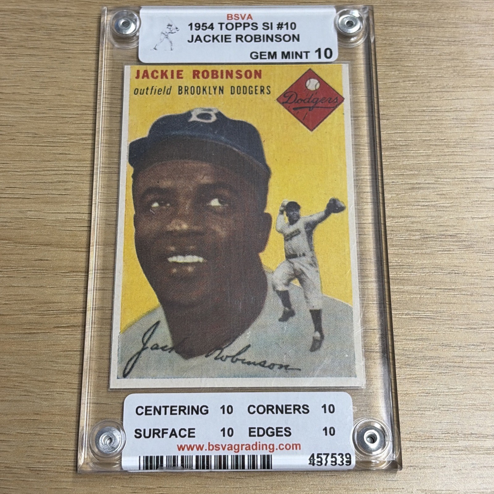 #10 JACKIE ROBINSON 1954 TOPPS SPORTS ILLUSTRADED PAPER CARD INSERT DODGERS #10 JACKIE ROBINSON 1954 TOPPS SPORTS ILLUSTRADED PAPER CARD INSERT DODGERS