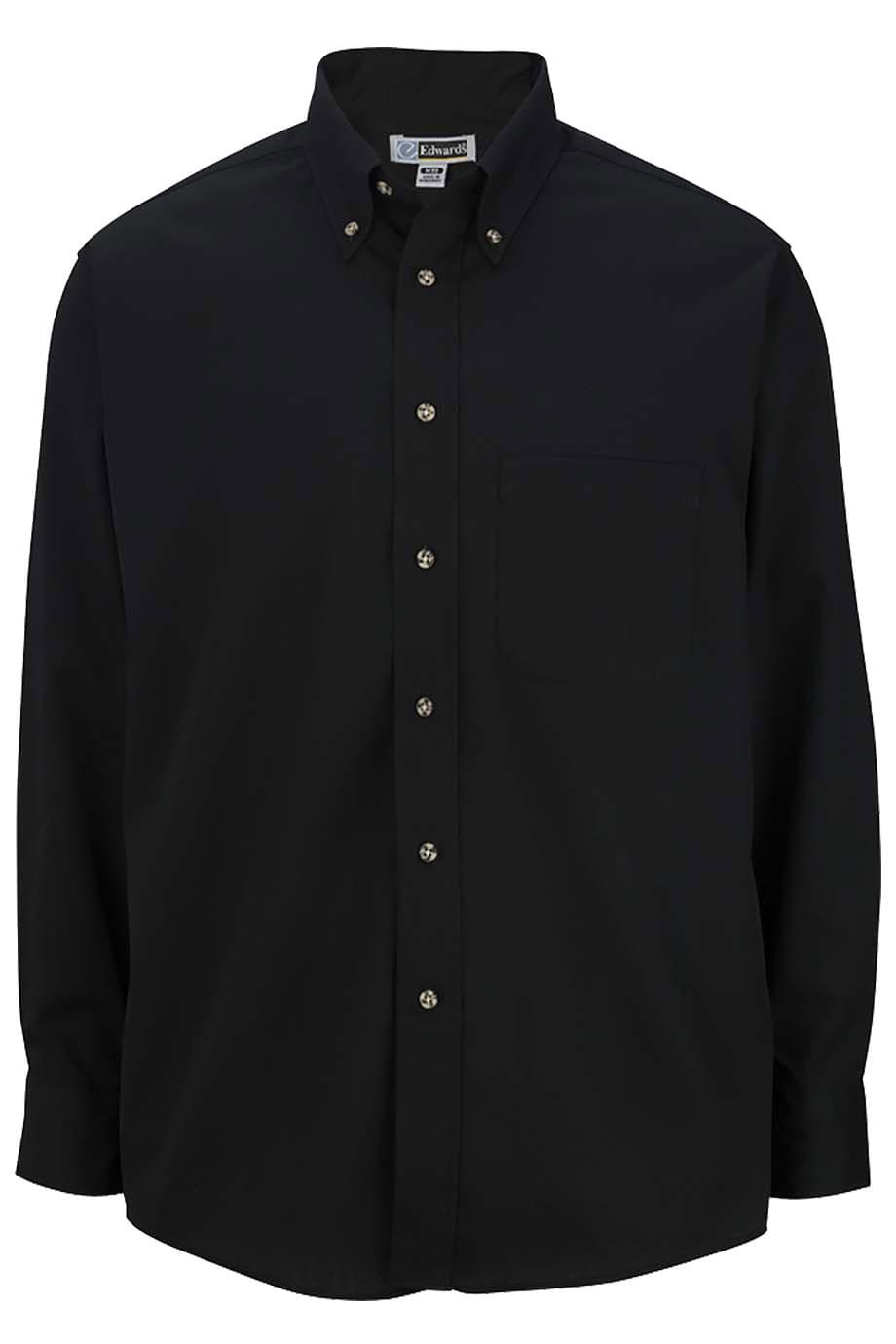 Edwards Garments 1280 Men's Easy Care Long Sleeve Performance Poplin Shirt