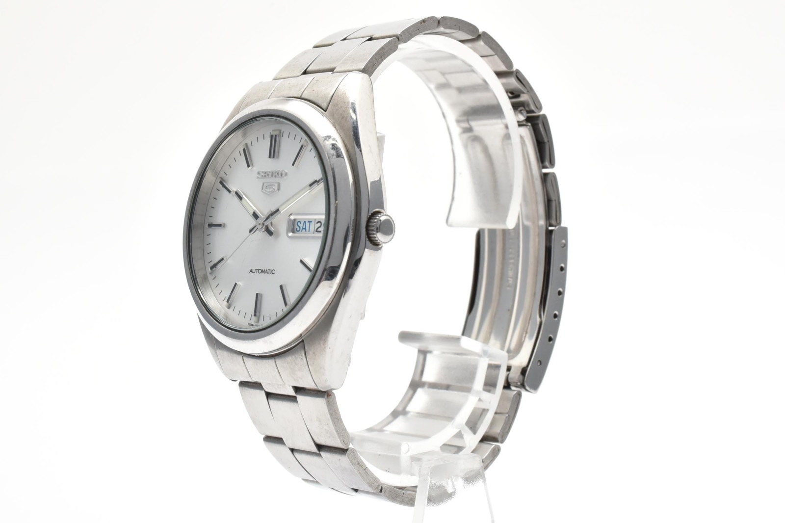 Seiko 5 Automatic 7S26-0060 Stainless Steel Mens Watch Untested Rate excellent