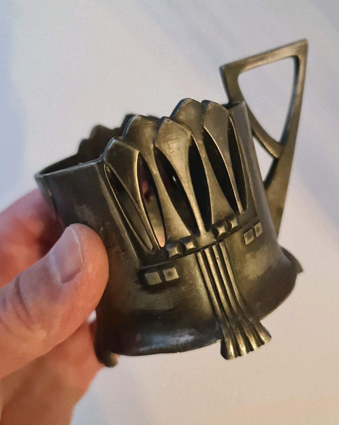 RRR Antique Cup Holder Handmade Cupronickel Empire Exclusive Original XIX... RRR Antique Cup Holder Handmade Cupronickel Empire Exclusive Original XIX...