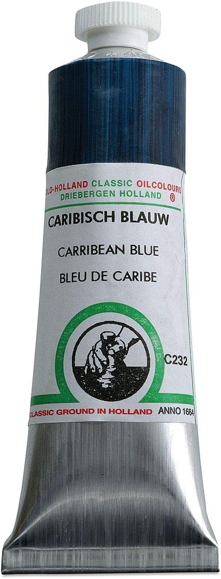 Old Holland Classic Oil Color - Caribbean Blue 40ml Tube 40 ml Tube, 