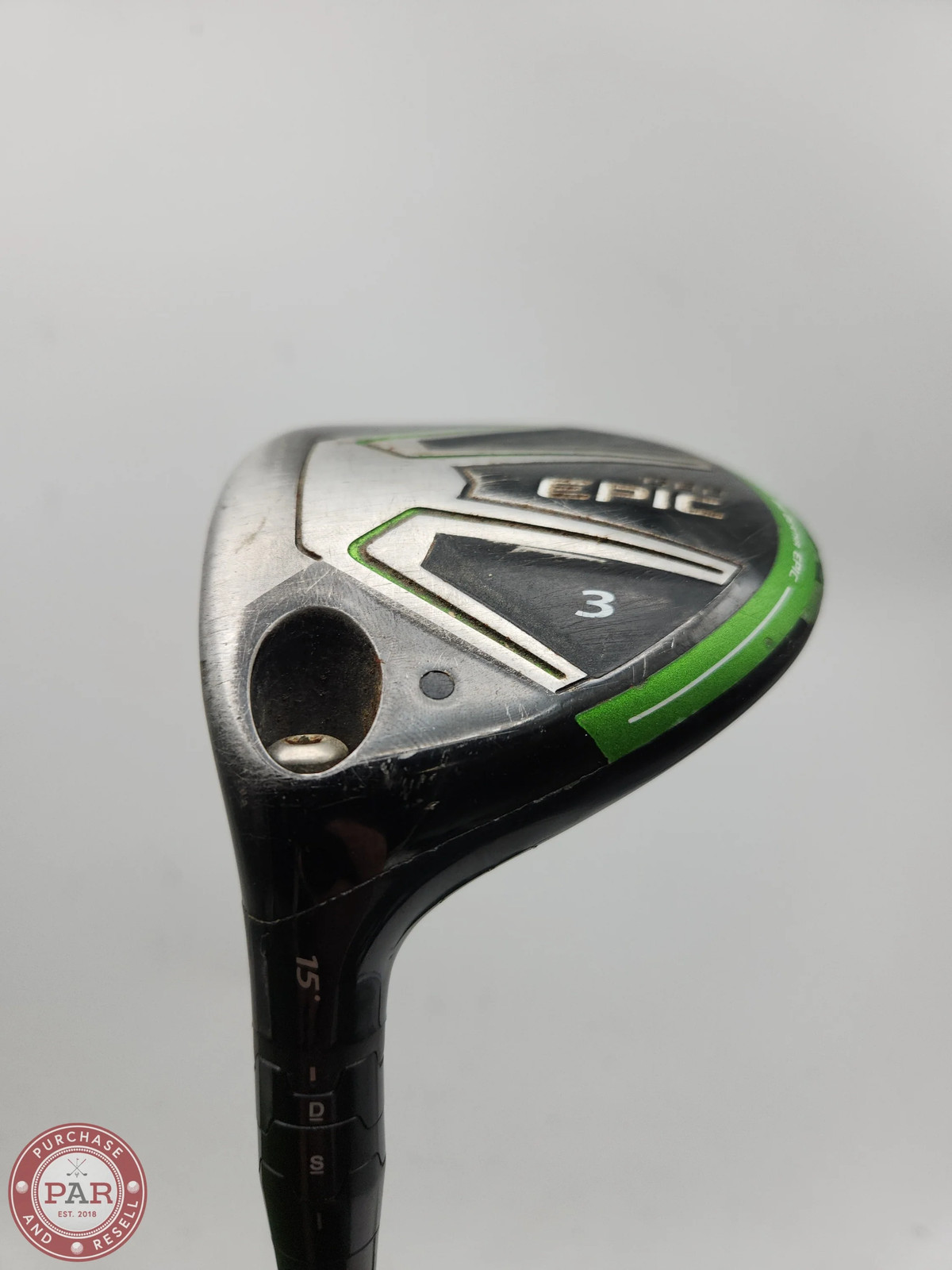 LEFTY 2017 CALLAWAY GBB EPIC 3 WOOD 15* REG HZRDUS T800 5.5 65G GOOD
