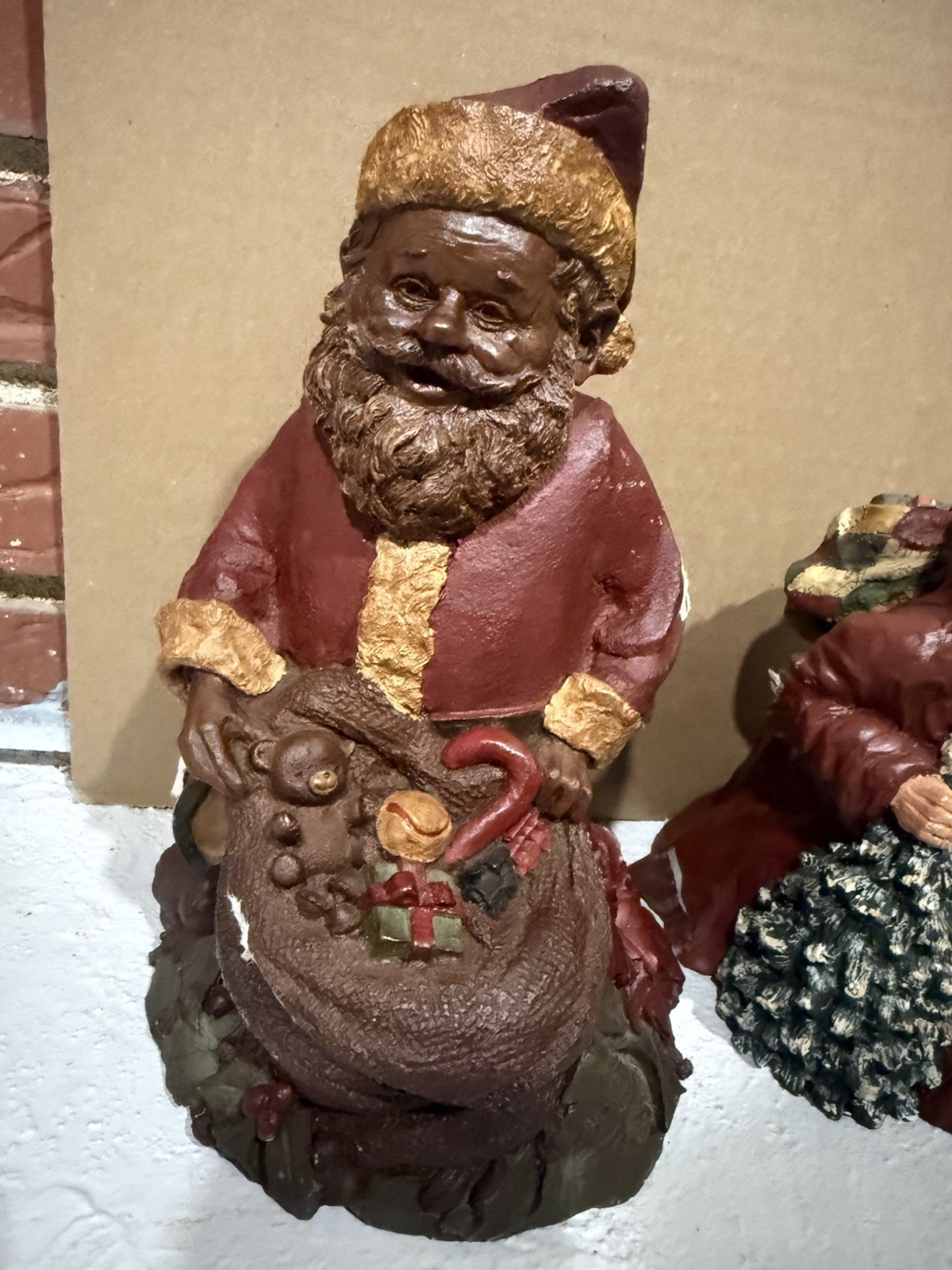 Vintage Folk Art Santa Claus with Christmas Vintage Folk Art Santa Claus with Christmas