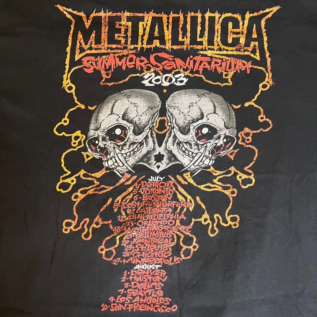 Metallica 2003 Summer Sanitarium Tour T-Shirt Rock Concert Band Tee S-4XL