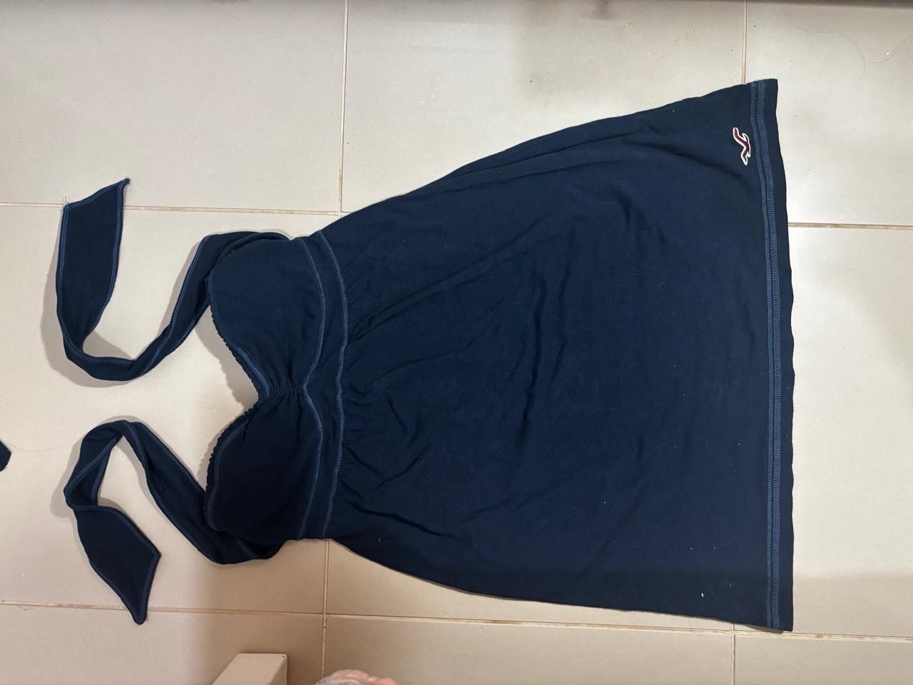 Hollister Y2K Babydoll Ruffle Cami Top Navy Women’s Size Small