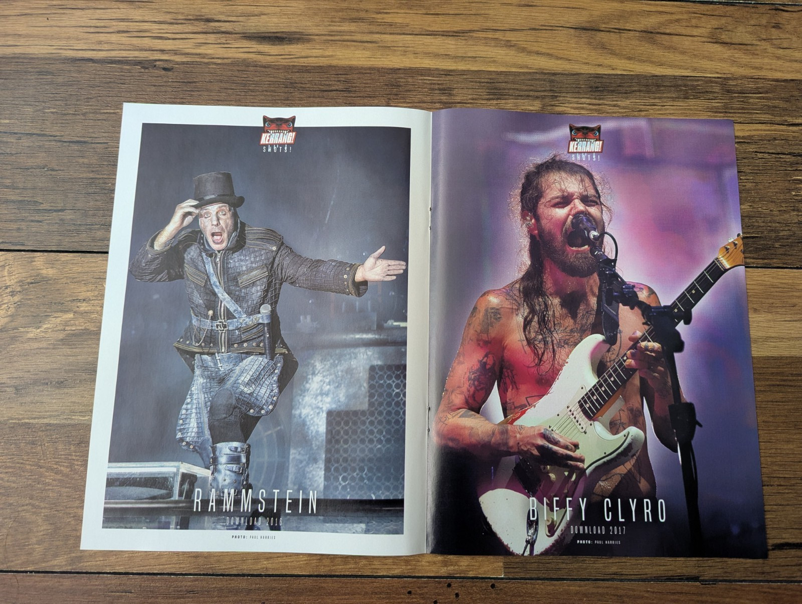 Rammstein & Biffy Clyro Download Festival Kerrang Double Page Poster Rammstein & Biffy Clyro Download Festival Kerrang Double Page Poster