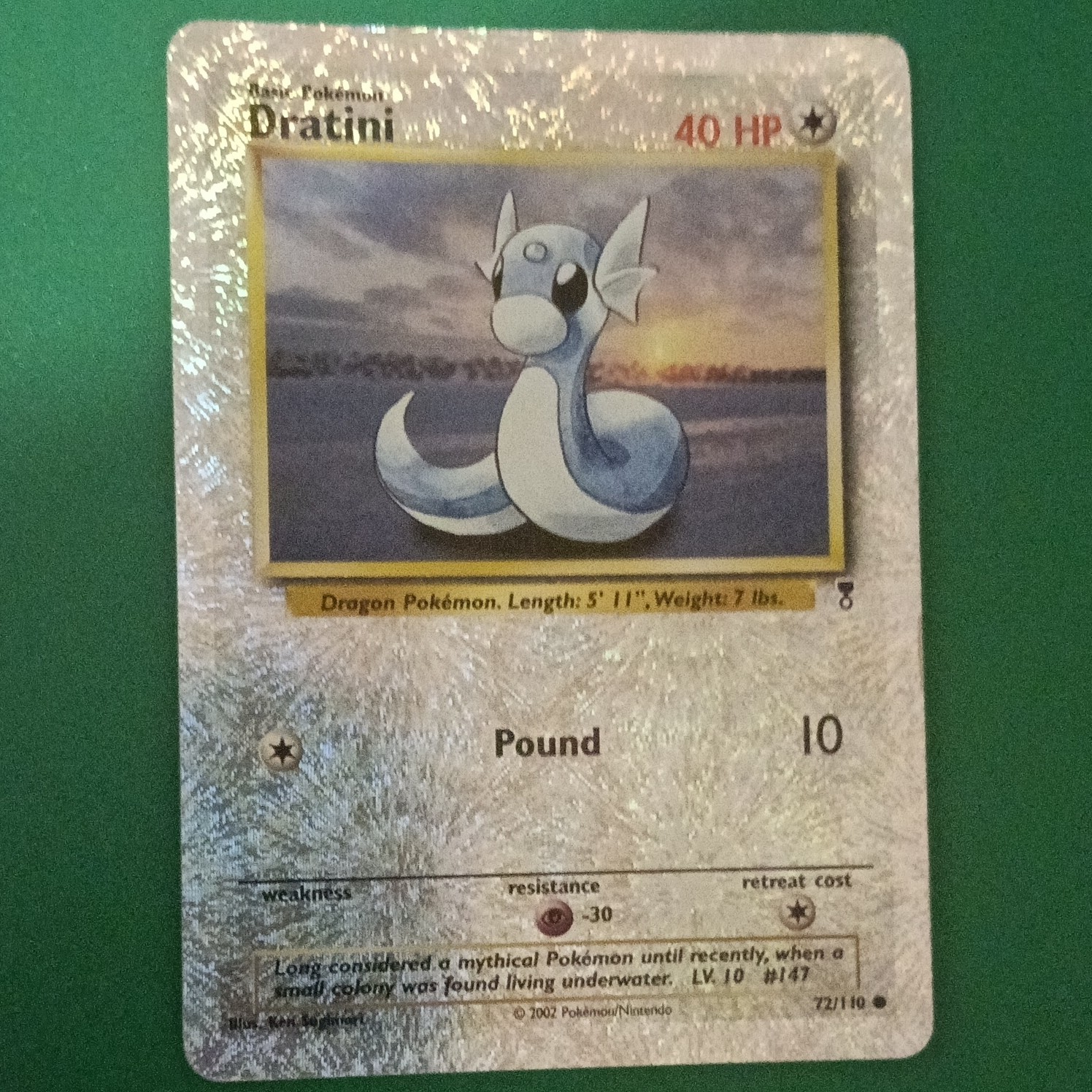 Pokémon TCG Dratini Legendary Collection 72/110 Reverse Holo EN 2002 Common