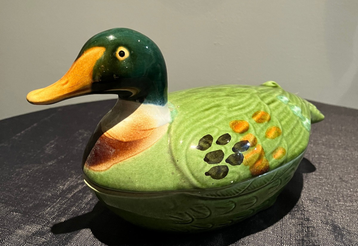 Vintage Michael Caugant Ceramic Mallard Duck Terrine/Pate dish Vintage Michael Caugant Ceramic Mallard Duck Terrine/Pate dish