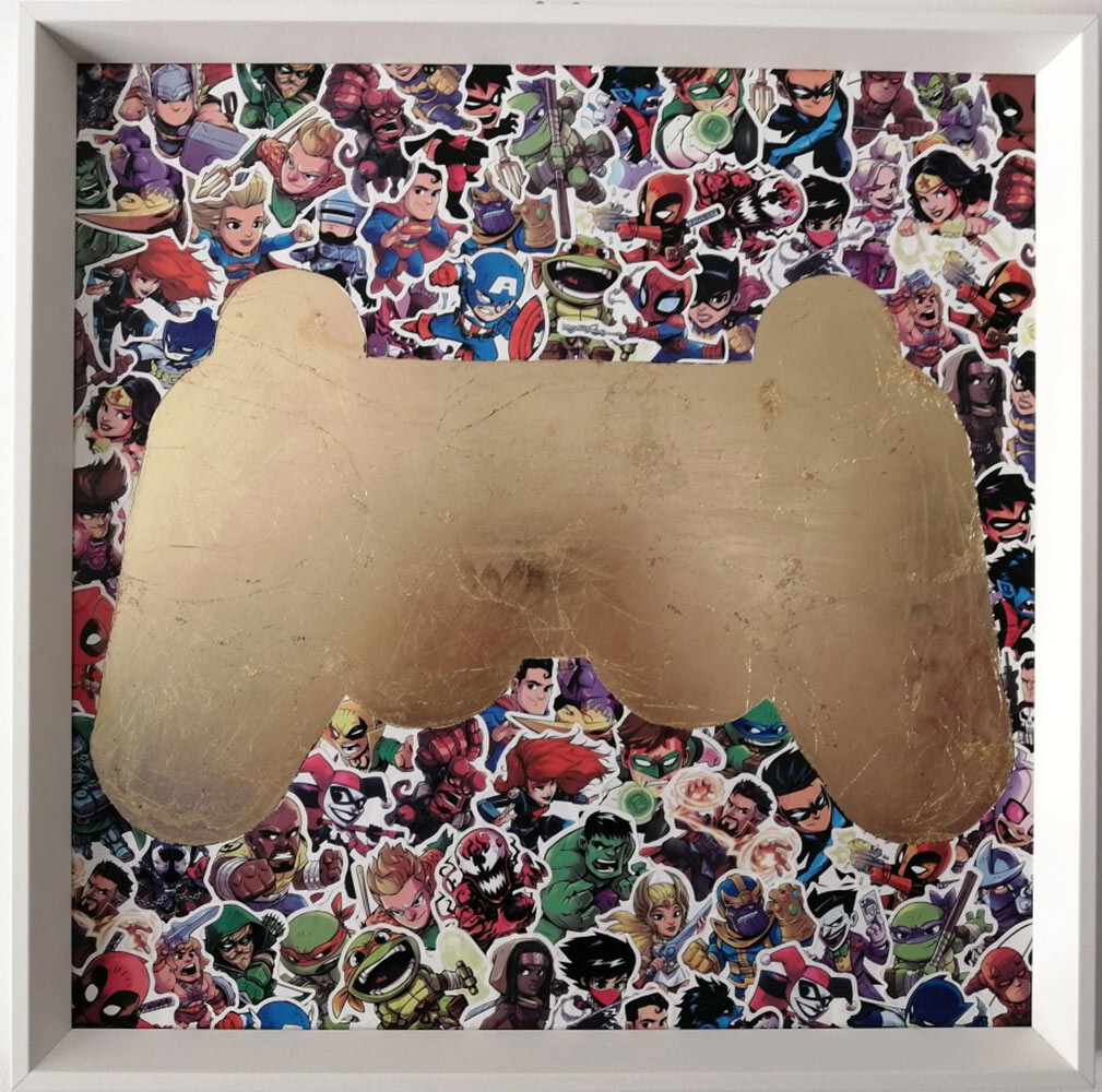 RIBO Matthieu - GOLDEN PLAY - 50x50cm RIBO Matthieu - GOLDEN PLAY - 50x50cm