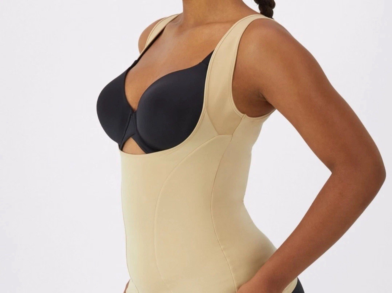 NWT Maidenform XL Beige/Nude Wear Your Own Bra Shapewear Torsette Cami Tank Top