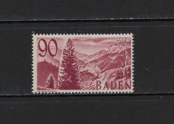 S9763  Germany/Baden  1948/9   90pf.   scenic view   1v.   MLH