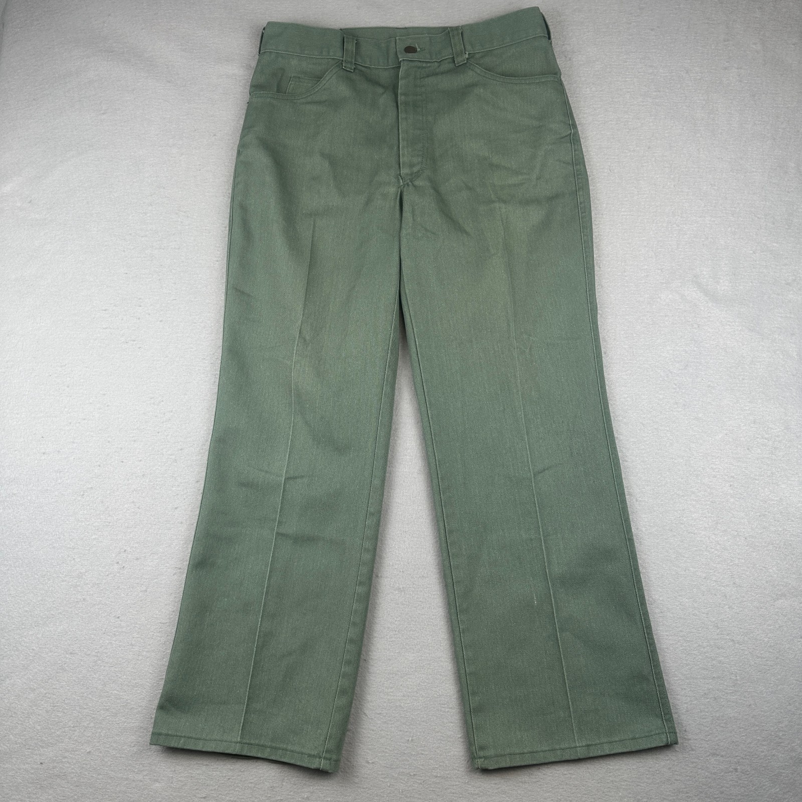 True Vintage Pants Mens 34 (Fits 32x29) Green Gabardine Talon Zip Trousers 50s True Vintage Pants Mens 34 (Fits 32x29) Green Gabardine Talon Zip Trousers 50s