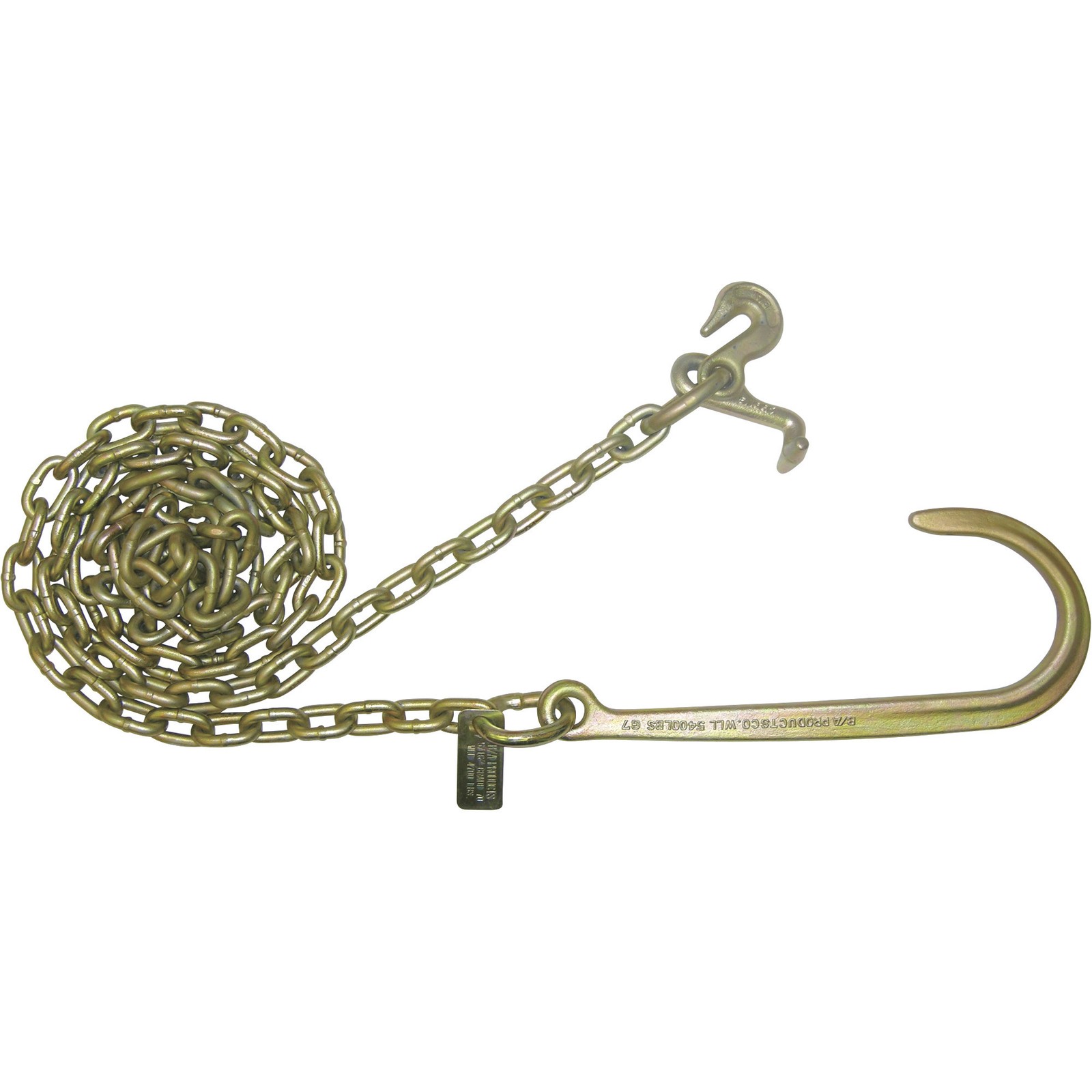B/A Products Tow Chain With J-Hook and Grab Hook & T Hook, 10ft.L, 4700-Lb. B/A Products Tow Chain With J-Hook and Grab Hook & T Hook, 10ft.L, 4700-Lb.