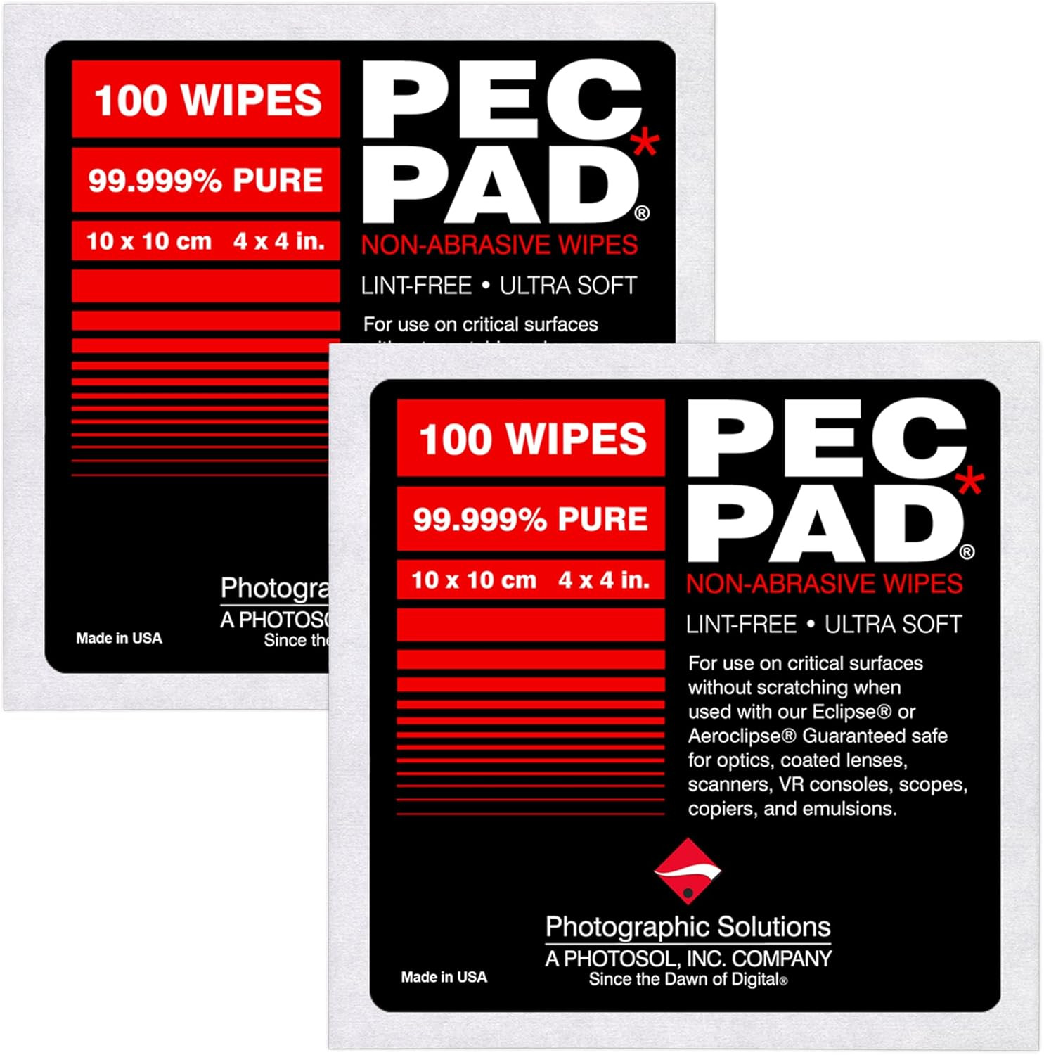 PEC-PAD Lint Free Wipes 4”X4” Non-Abrasive Ultra Soft Cloth for Cleaning Sensiti PEC-PAD Lint Free Wipes 4”X4” Non-Abrasive Ultra Soft Cloth for Cleaning Sensiti