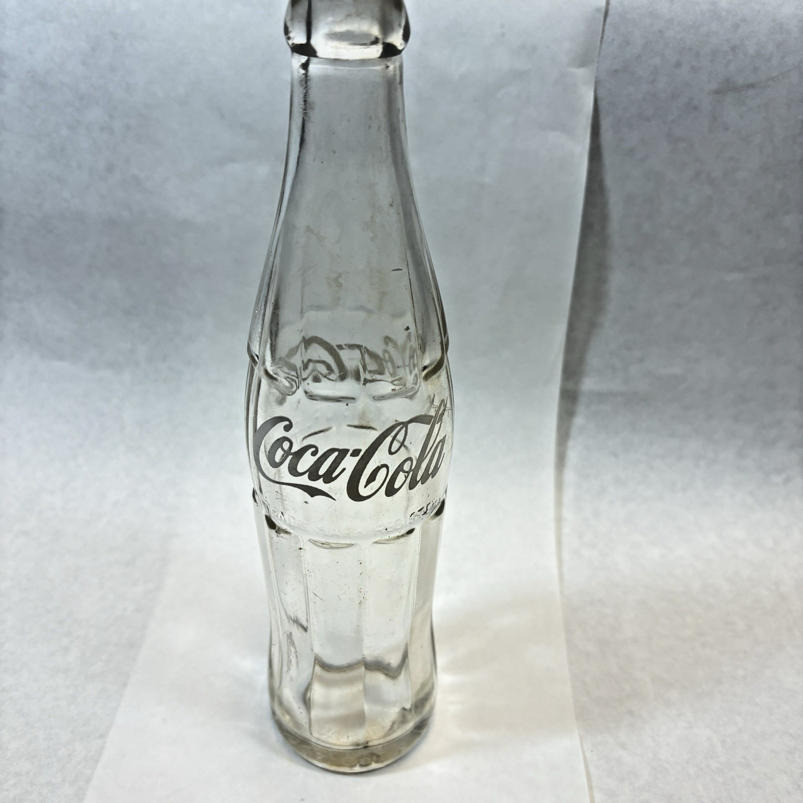 Vintage Coca Cola Bottle Clear Glass 10 oz 1960s or 70s Coke Coca-Cola A3 Vintage Coca Cola Bottle Clear Glass 10 oz 1960s or 70s Coke Coca-Cola A3
