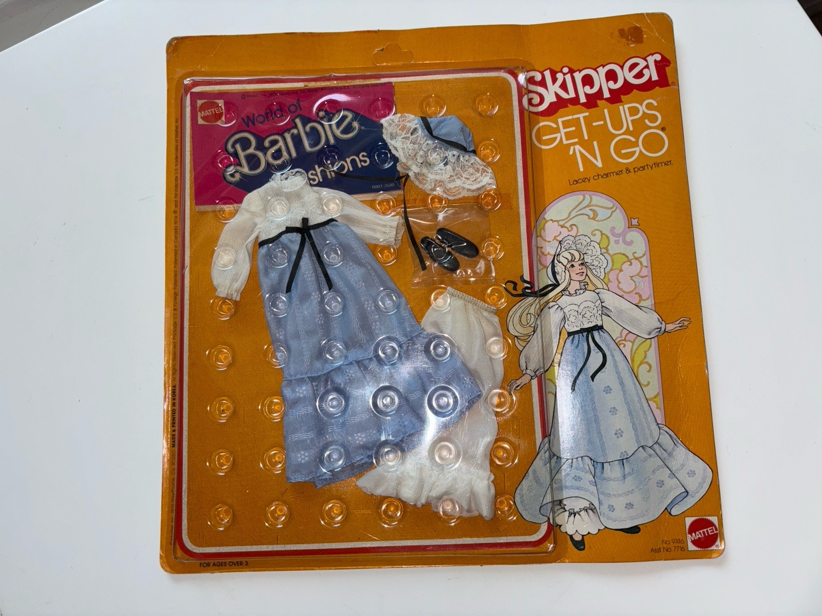 Vtg 1976 Mattel SKIPPER GET UPS N GO Lacey Charmer Partytimer Outfit #9746 NIP Vtg 1976 Mattel SKIPPER GET UPS N GO Lacey Charmer Partytimer Outfit #9746 NIP
