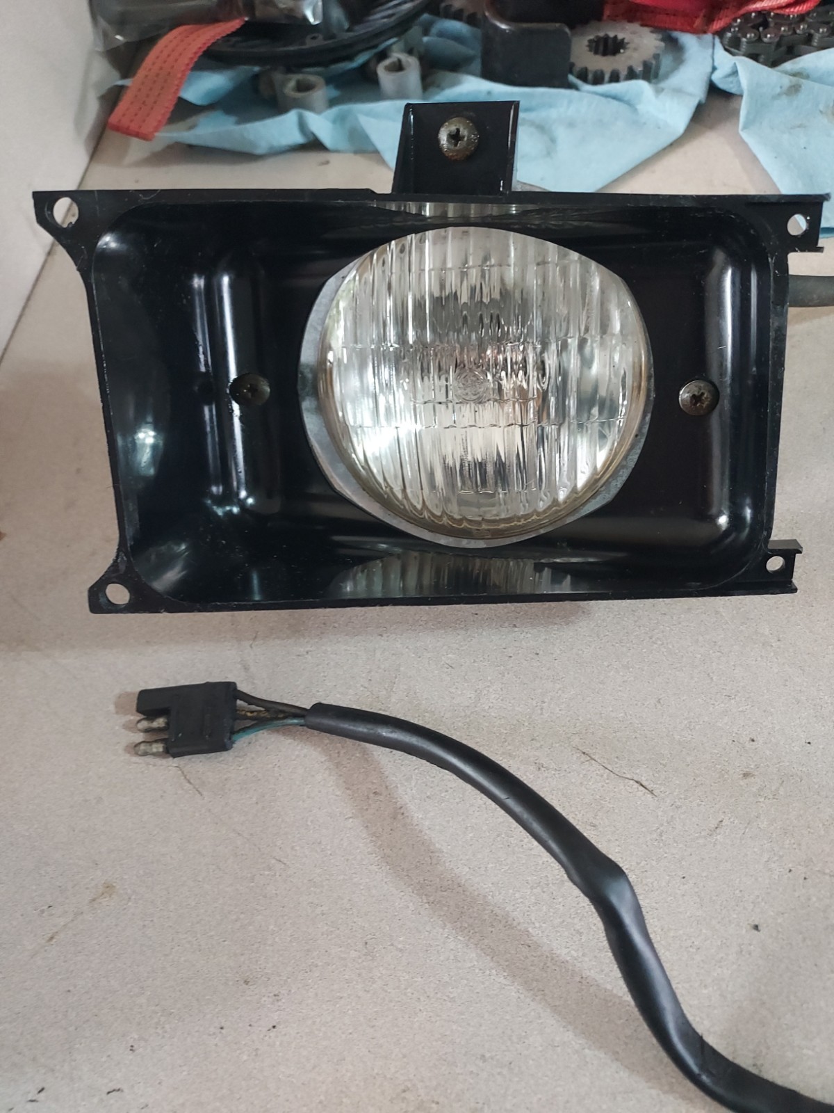 Vintage Arctic Cat Snowmobile Head Light Assembly Vintage Arctic Cat Snowmobile Head Light Assembly