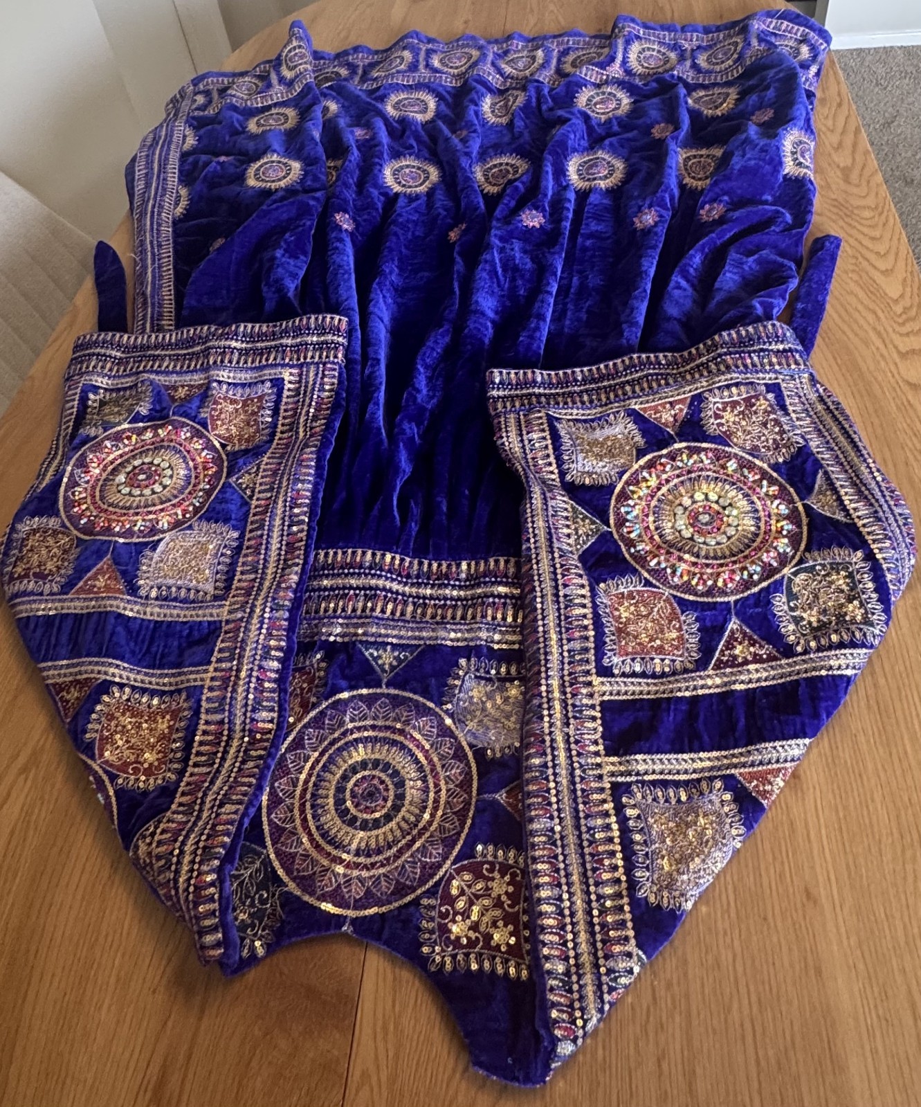 Handmade Afghan Traditional Women\'s Dresses Outfit M/L Color Deep Blue Handmade Afghan Traditional Women\'s Dresses Outfit M/L Color Deep Blue