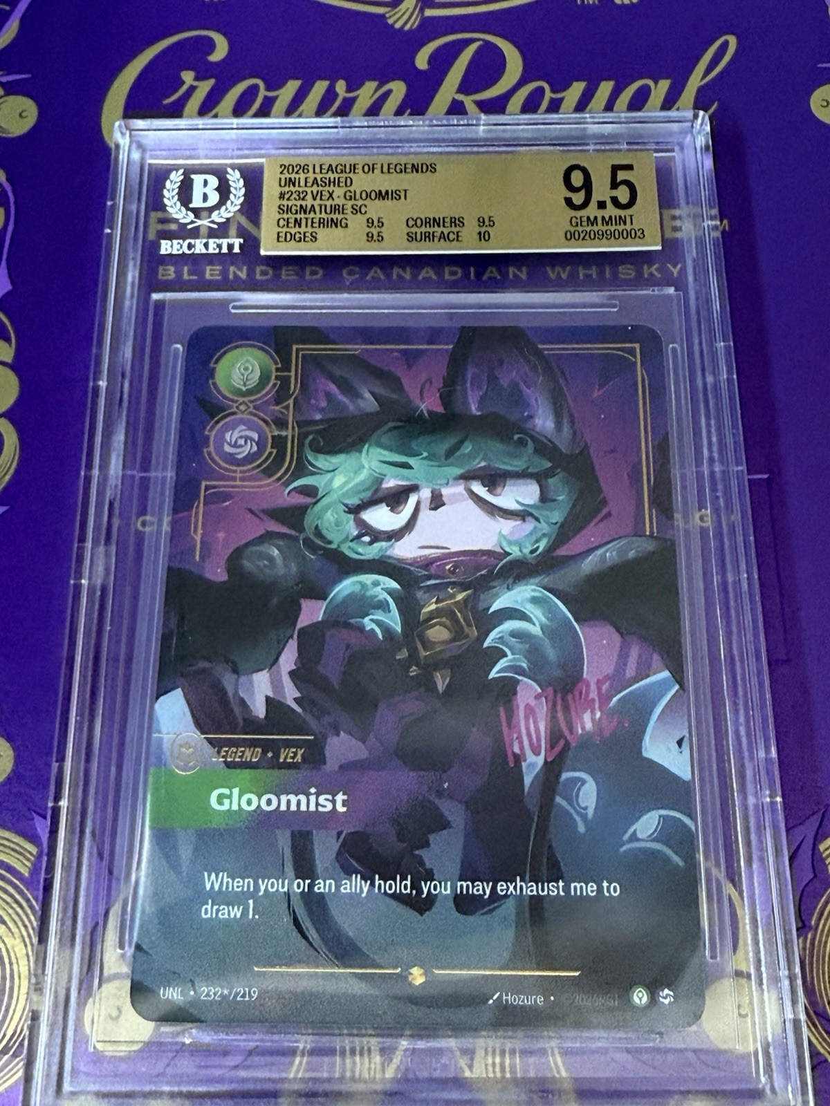 2026 League of Legends Vex Gloomist #232 Foil Signature Graded Beckett 9.5 2026 League of Legends Vex Gloomist #232 Foil Signature Graded Beckett 9.5