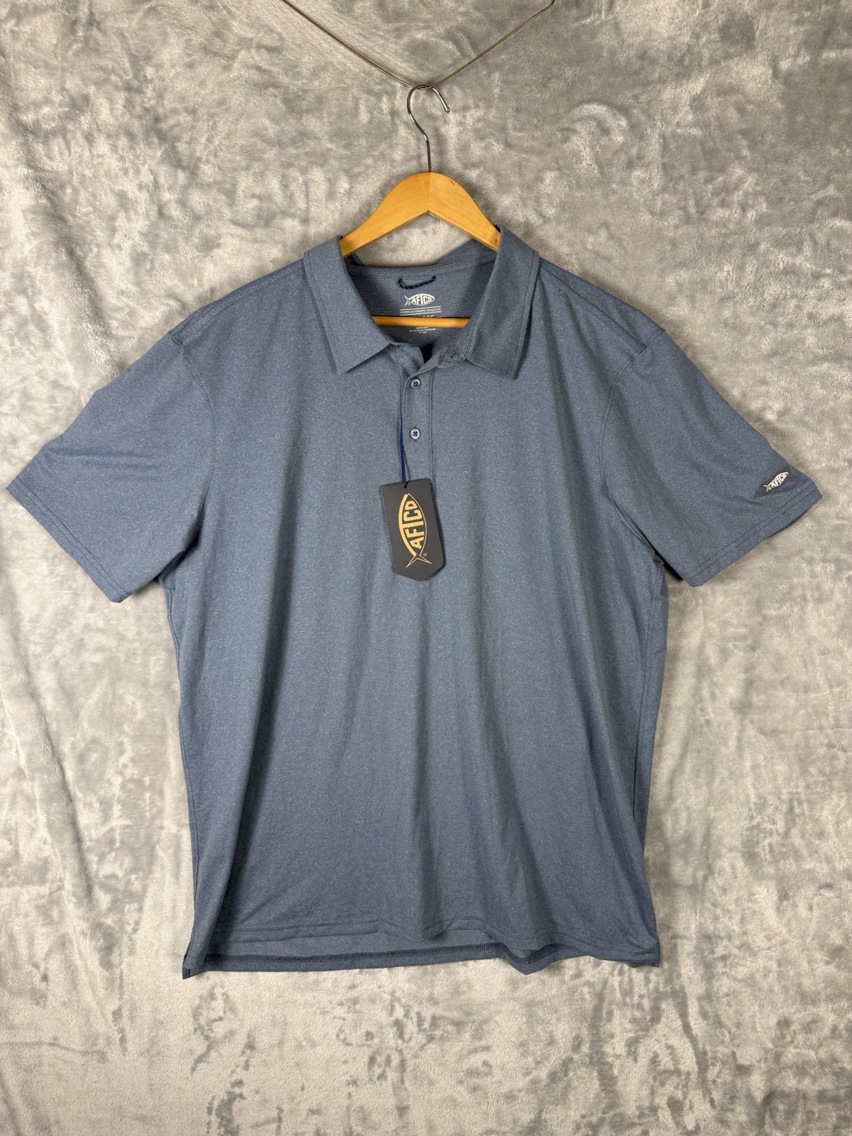 AFTCO Polo Air O Mesh Shirt Mens XL Golf Fish Tropical NWT $59 AFTCO Polo Air O Mesh Shirt Mens XL Golf Fish Tropical NWT $59