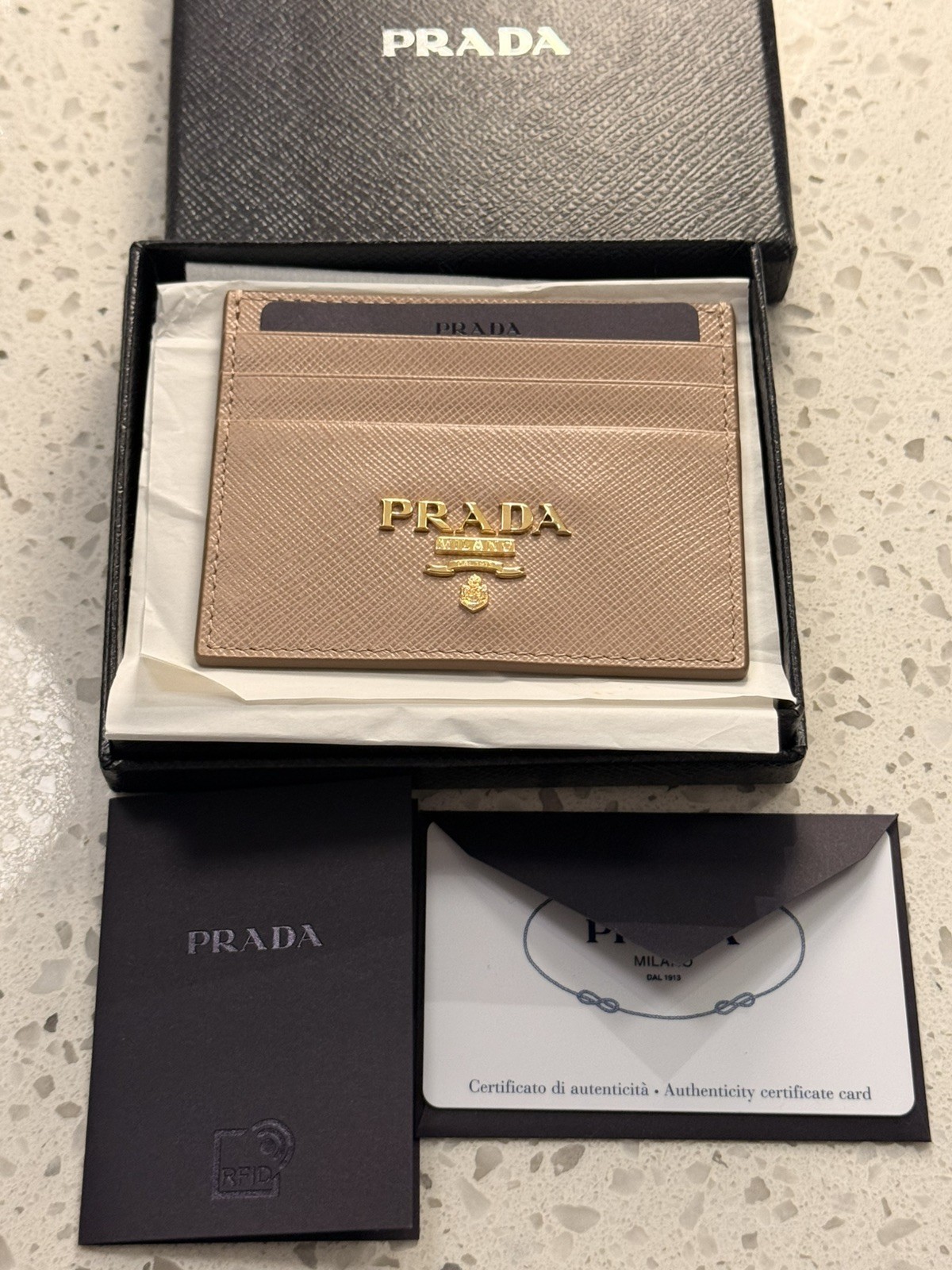 BRAND NEW Prada Saffiano Leather Card Holder Wallet - WITH AUTHENTICITY CARD BRAND NEW Prada Saffiano Leather Card Holder Wallet - WITH AUTHENTICITY CARD