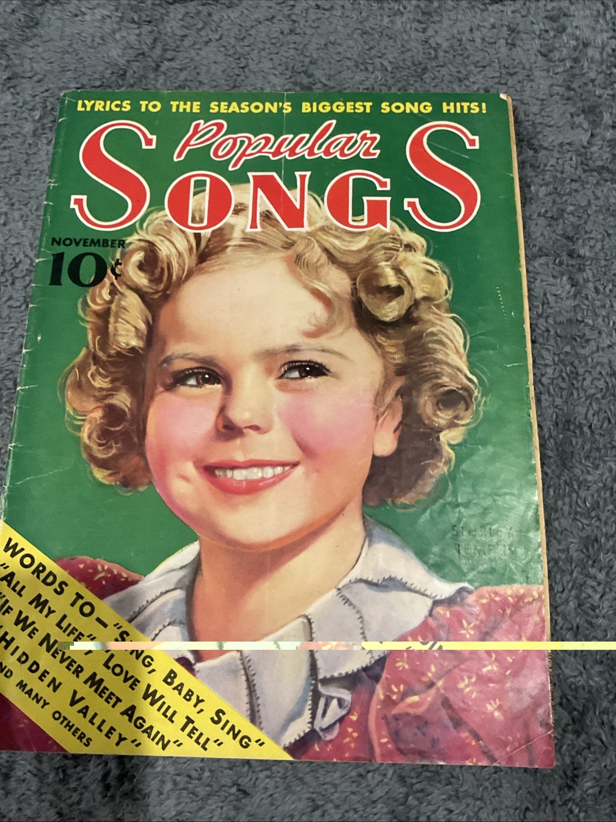 1936 Popular Songs, November 1936 Shirley Temple 1936 Popular Songs, November 1936 Shirley Temple