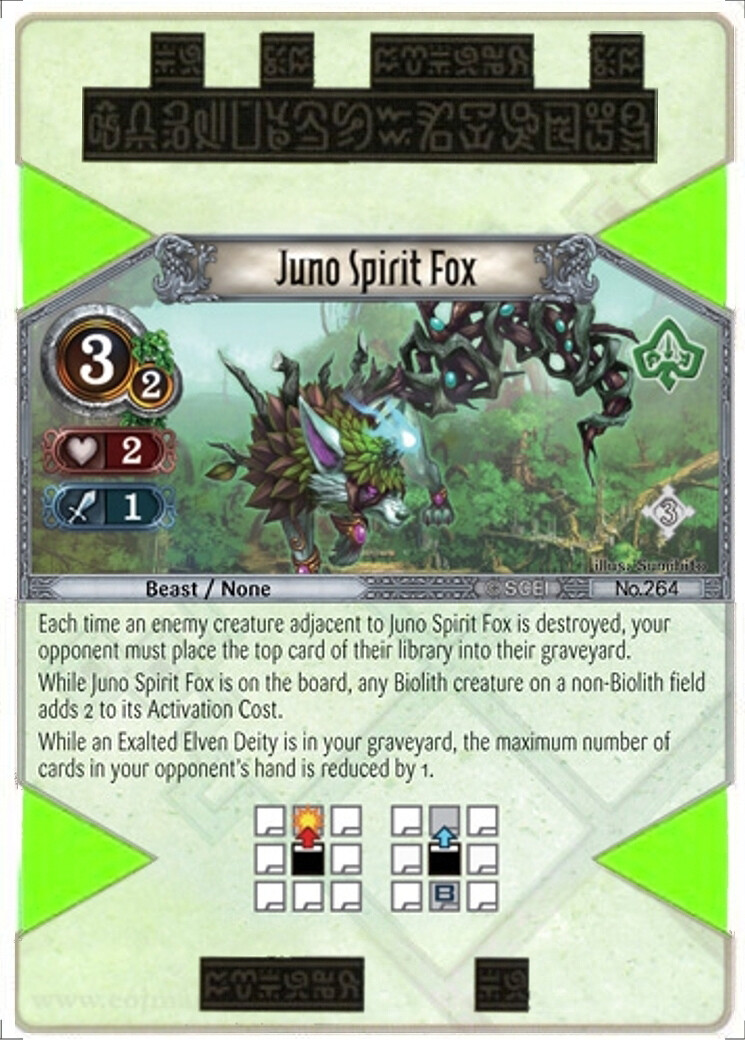 3x Juno Spirit Fox EOJ SET3 #264 PS3 Eye Of Judgment English NM/Unplay UC card