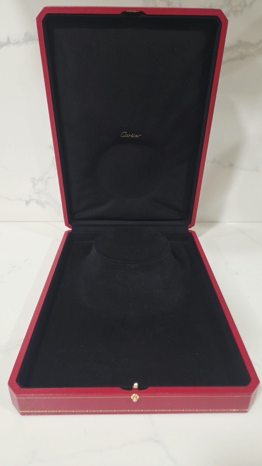 Authentic Cartier Large Necklace Presentation Box Red Jewelry Case12 X 8 ½ X 2 ½
