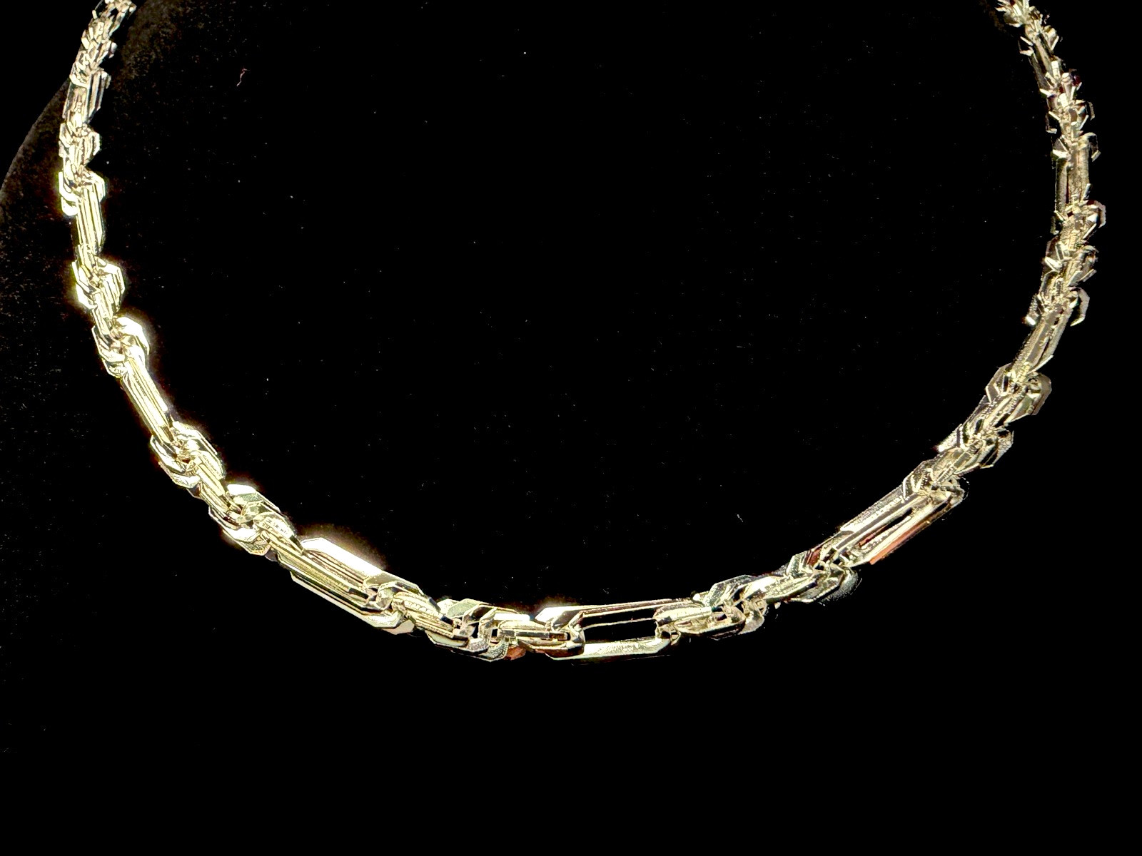 Figarope Milano Italy 925 stamped silver premium finish necklace 24in 5mm Figarope Milano Italy 925 stamped silver premium finish necklace 24in 5mm