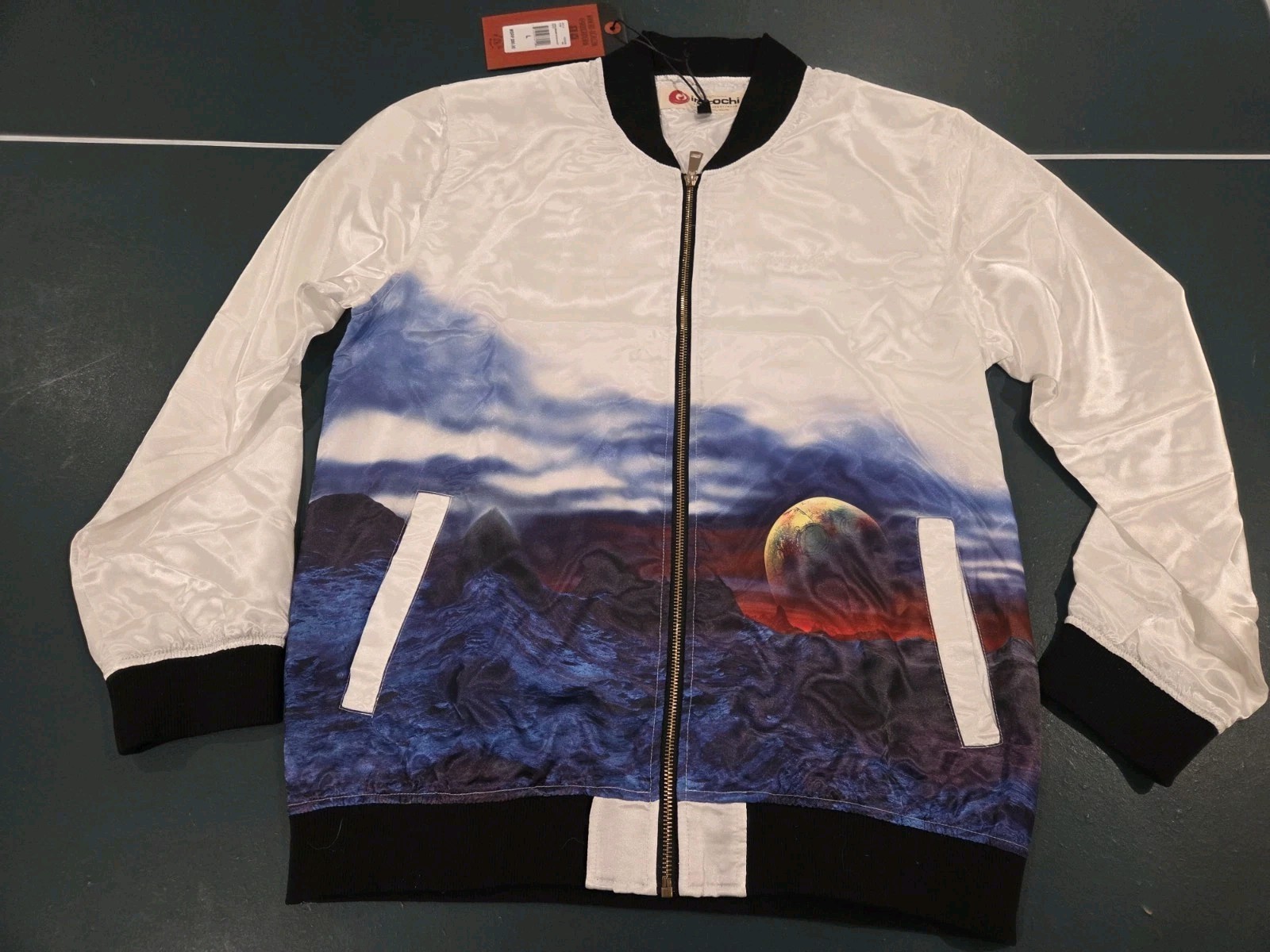 Mens IRO OCHI Pipe Dreams Satin Jacket Large MSRP $90 