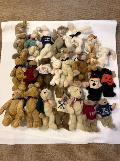 Vintage Boyds Bears Plush Collection Lot 30+ Bears Rabbits Monkeys Retired
