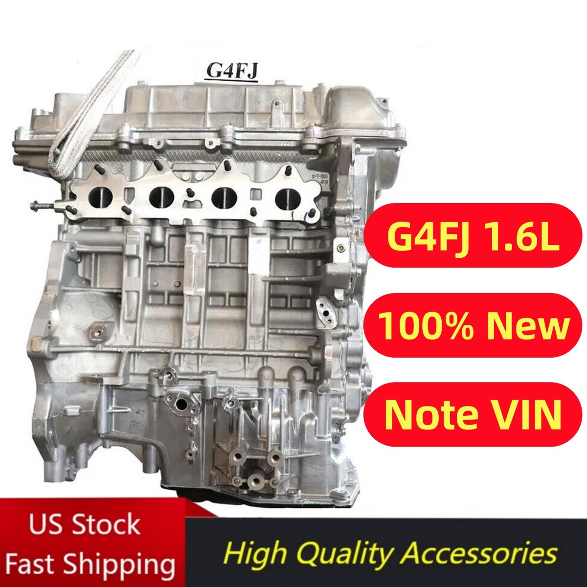 G4FJ 1.6T Turbo Engine Motor For 2016-2020 Hyundai Elantra Tucson Kia Forte Soul