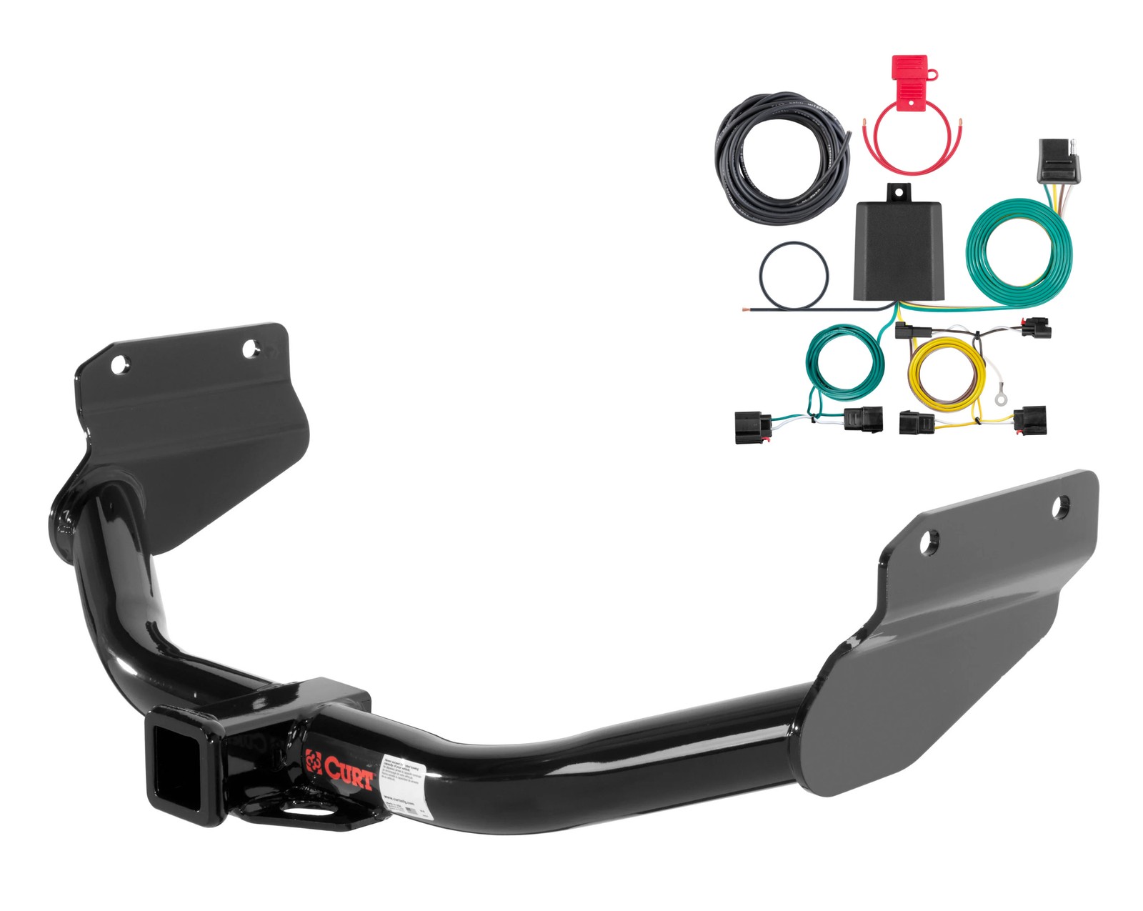 Curt Class 3 Trailer Hitch 2in Receiver And Wiring Harness Kit 13182-56426