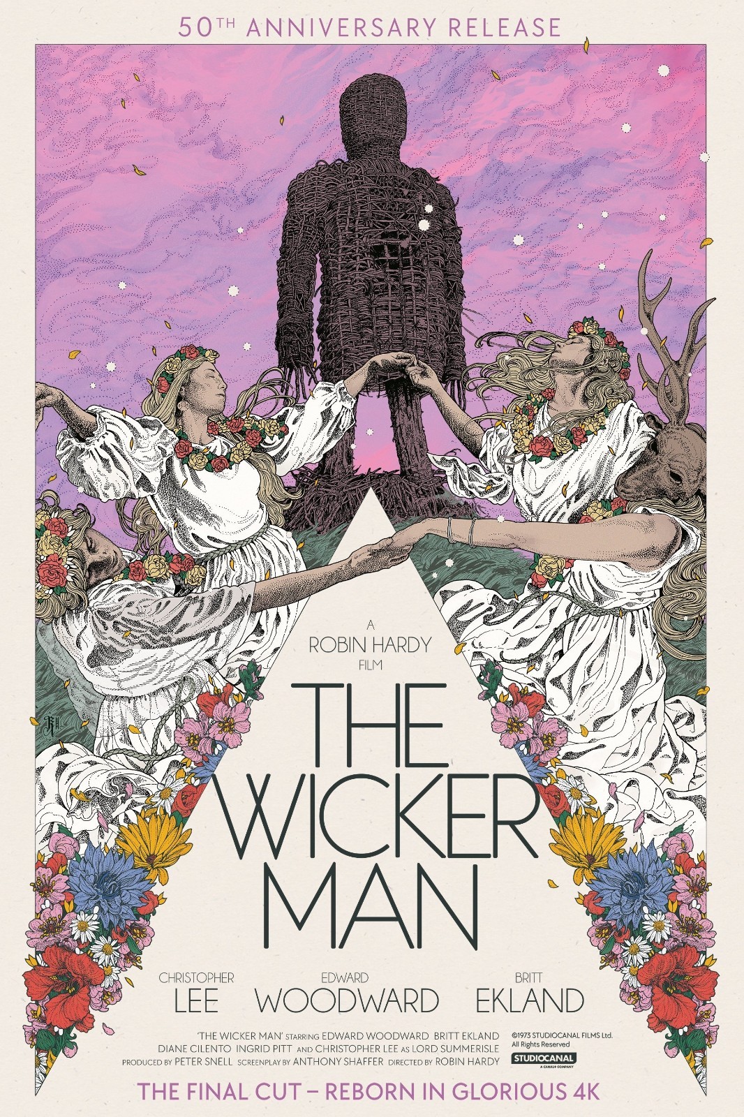 1973 The Wicker Man Movie Poster 11X17 Christopher Lee Edward Woodward 🍿 1973 The Wicker Man Movie Poster 11X17 Christopher Lee Edward Woodward 🍿