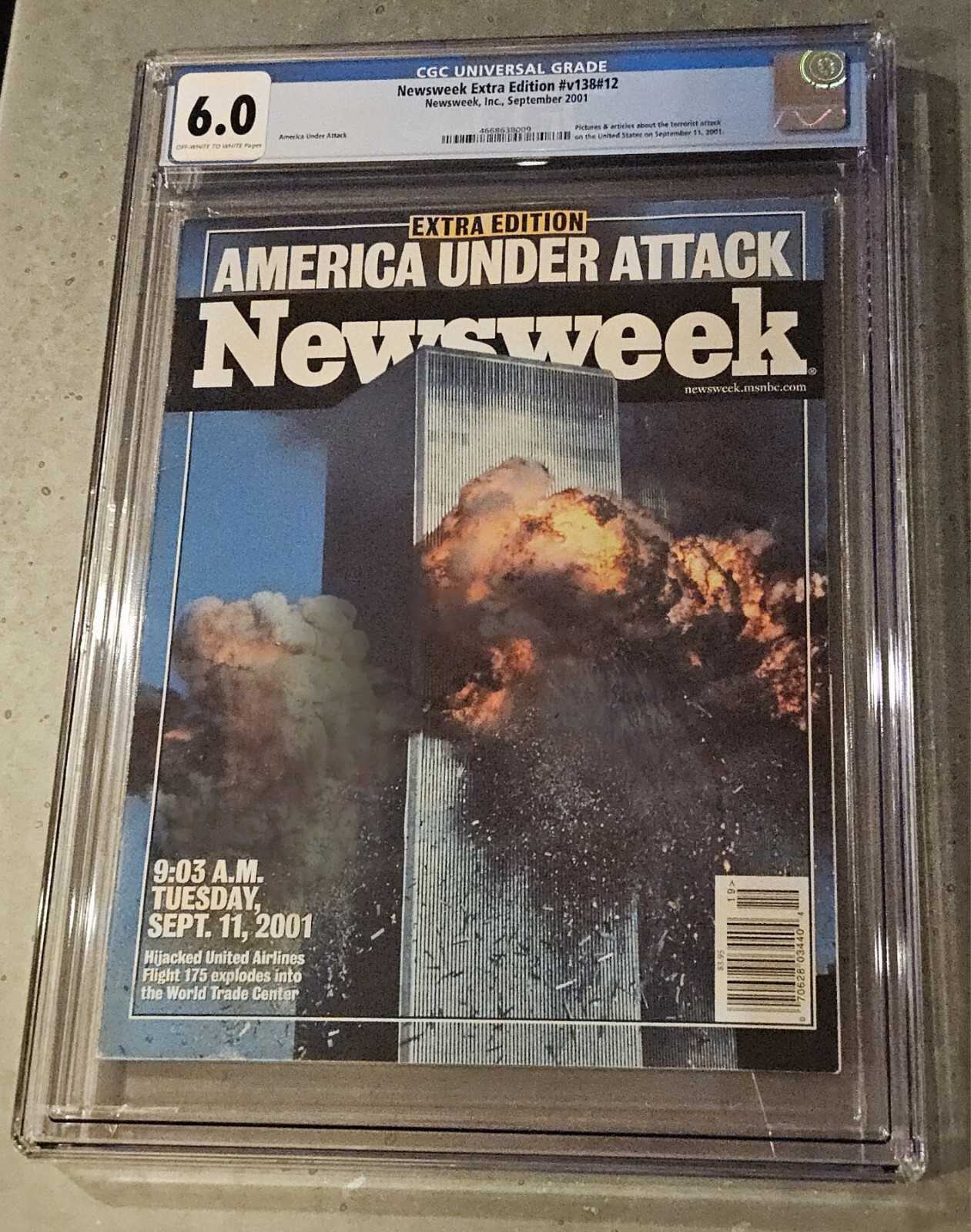 Newsweek Magazine Sept Extra Edition 9/11 V138 #12 America Under Attack CGC 6.0 Newsweek Magazine Sept Extra Edition 9/11 V138 #12 America Under Attack CGC 6.0