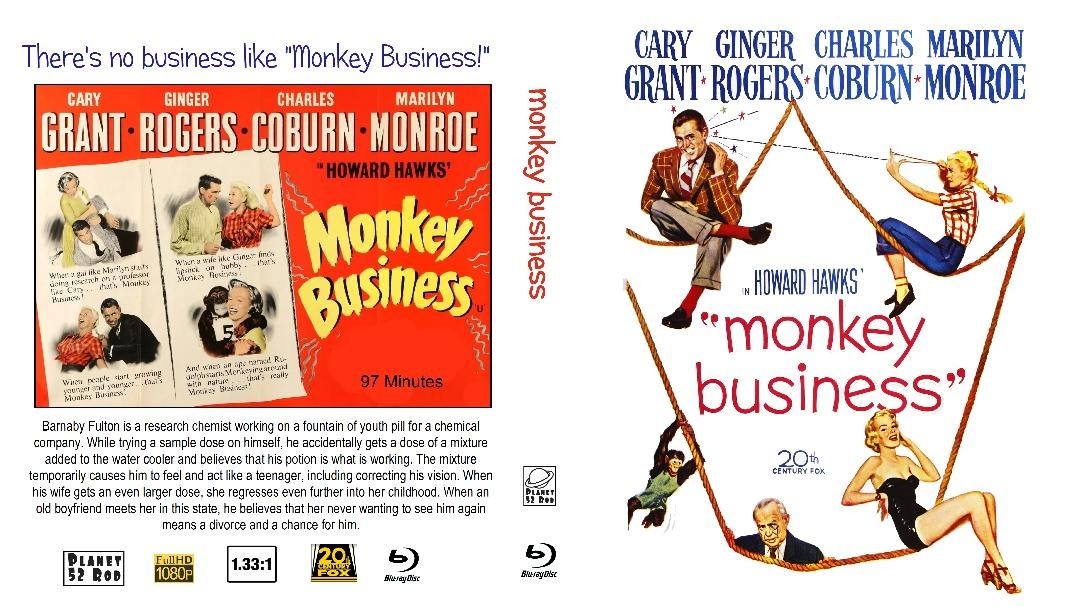 Monkey Business (1952) 1080P BLURAY COMEDY FILM CLASSIC